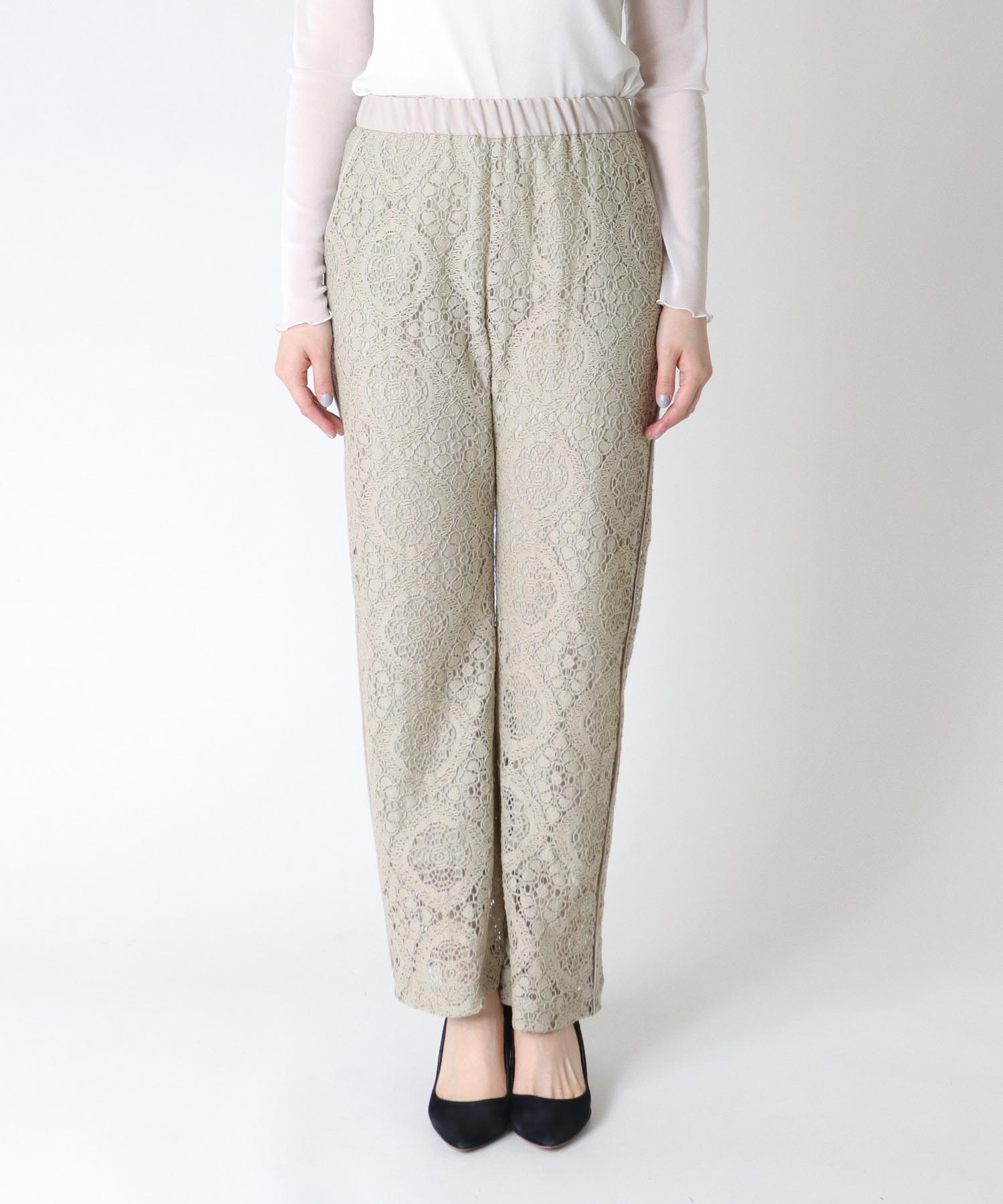 極細繊維クロス TODAYFUL Crochet Lace Pants クロシェレースパンツ