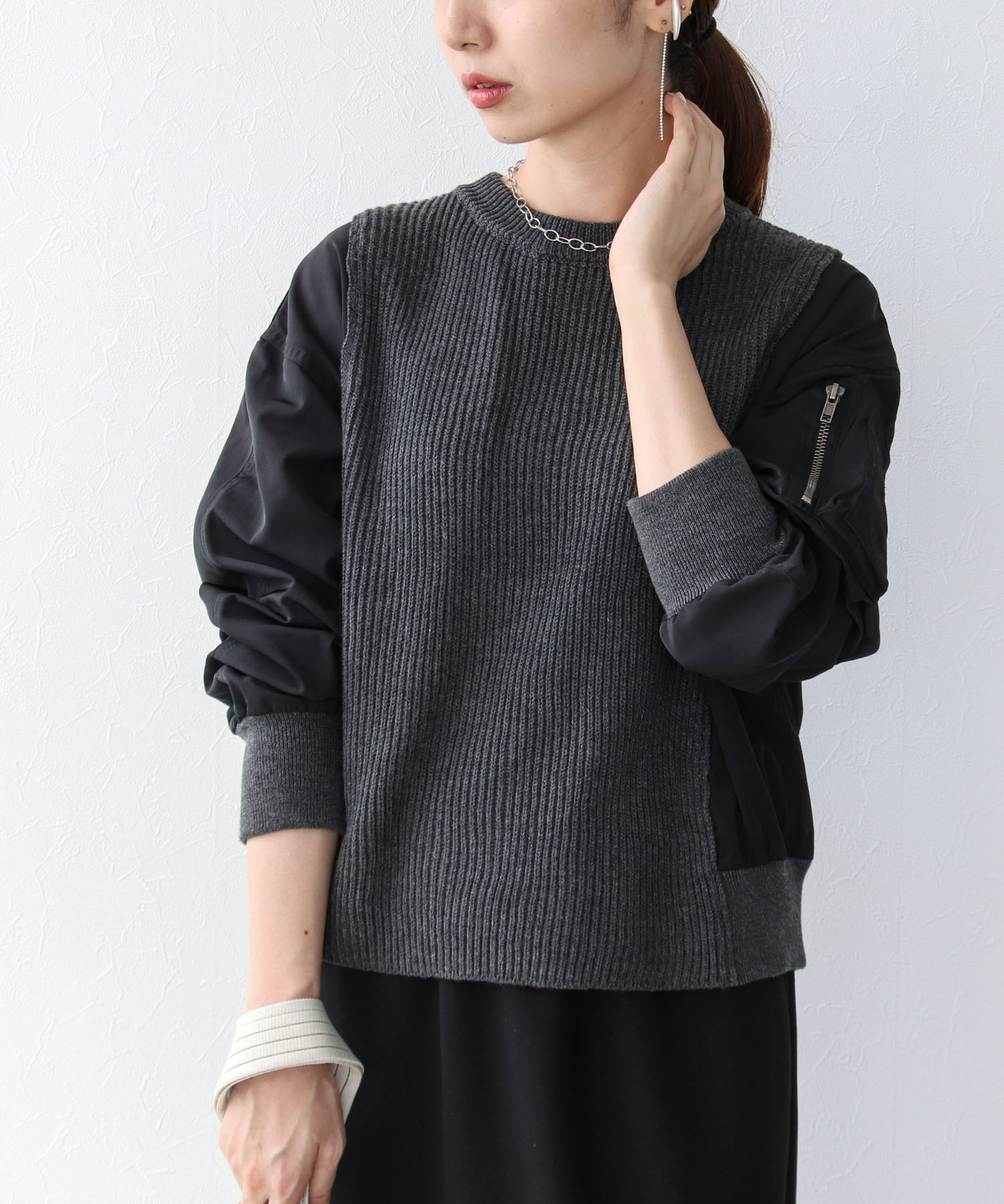 人気商品ランキング ニット/セーター ennoy ROUND NECK PULLOVER