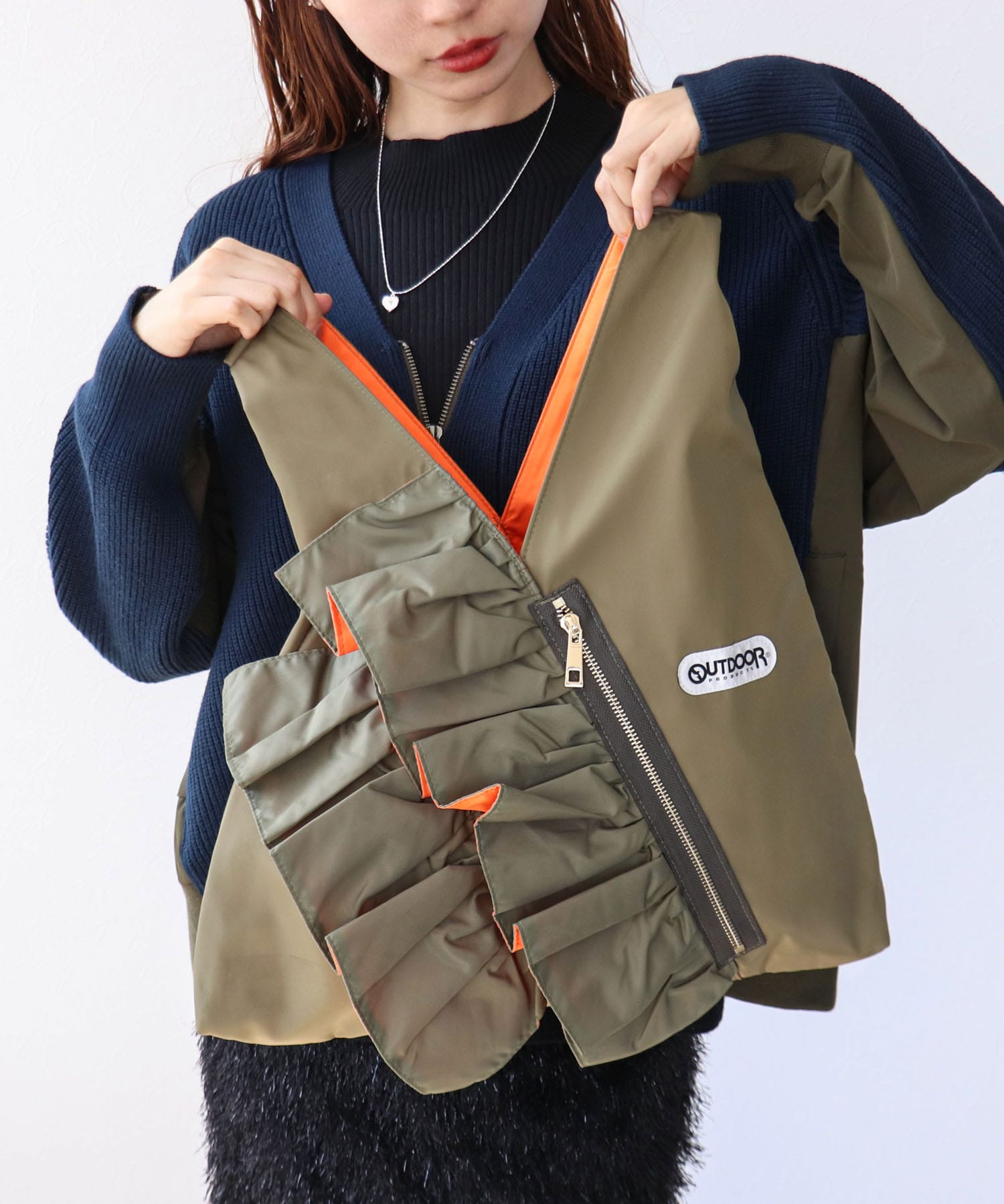 RISLEY×OUTDOOR PRODUCT】ティアードフリルトートバッグ | AND ON JIONE  STORE（アンドオン）ジオン商事公式オンラインストア