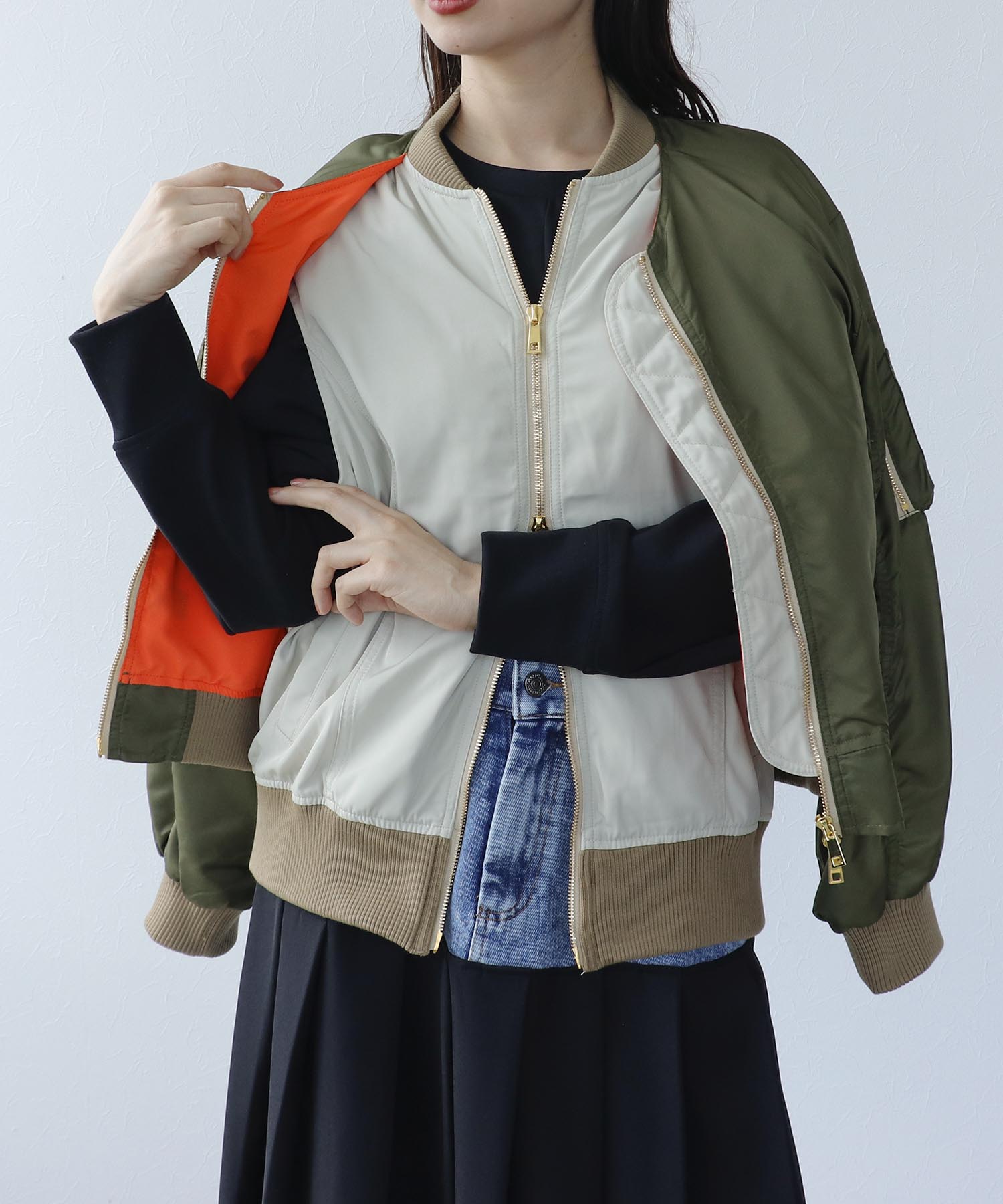 【RISLEY】肩掛けMA-Iブルゾン