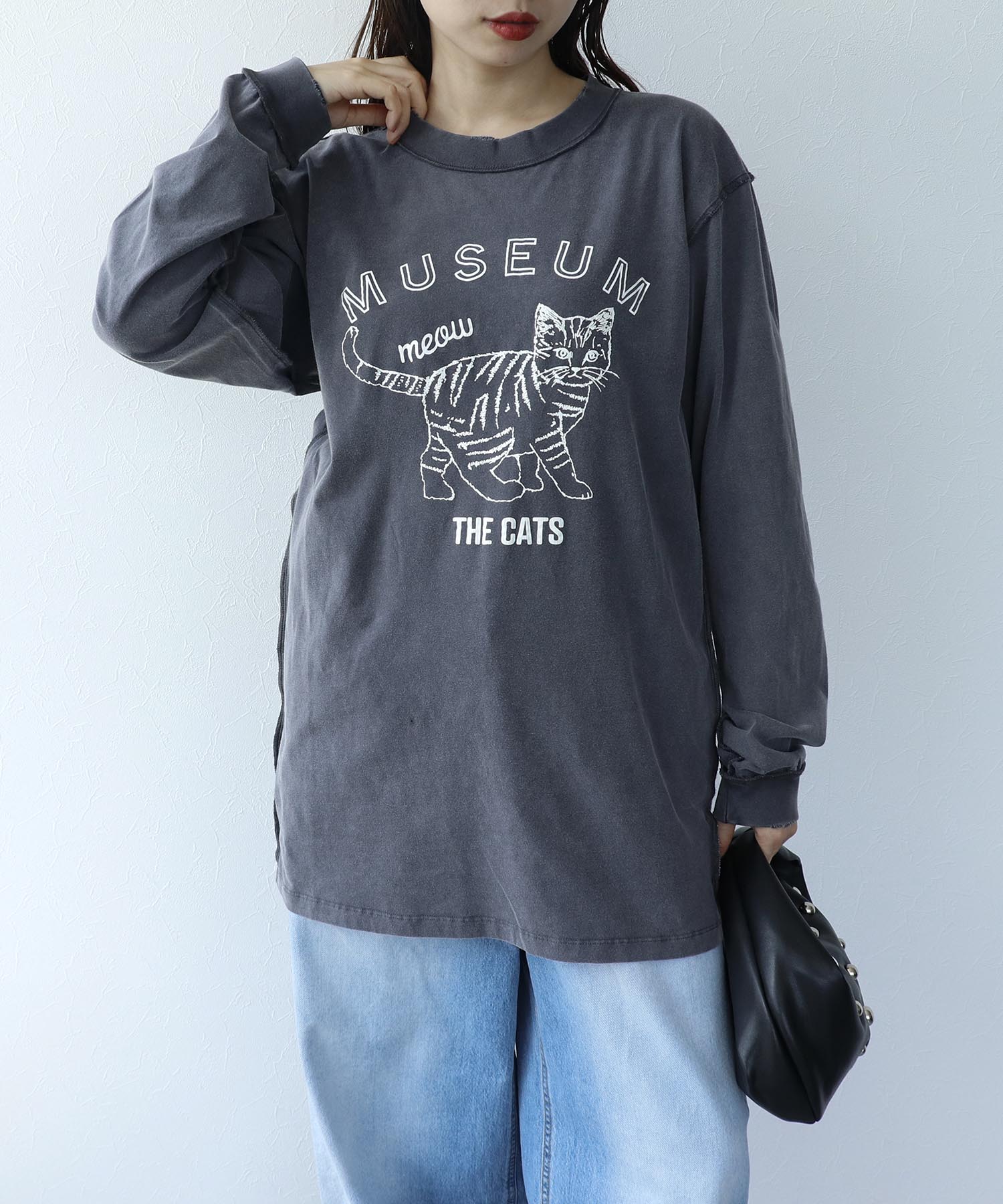 CATピグメントロングTシャツ