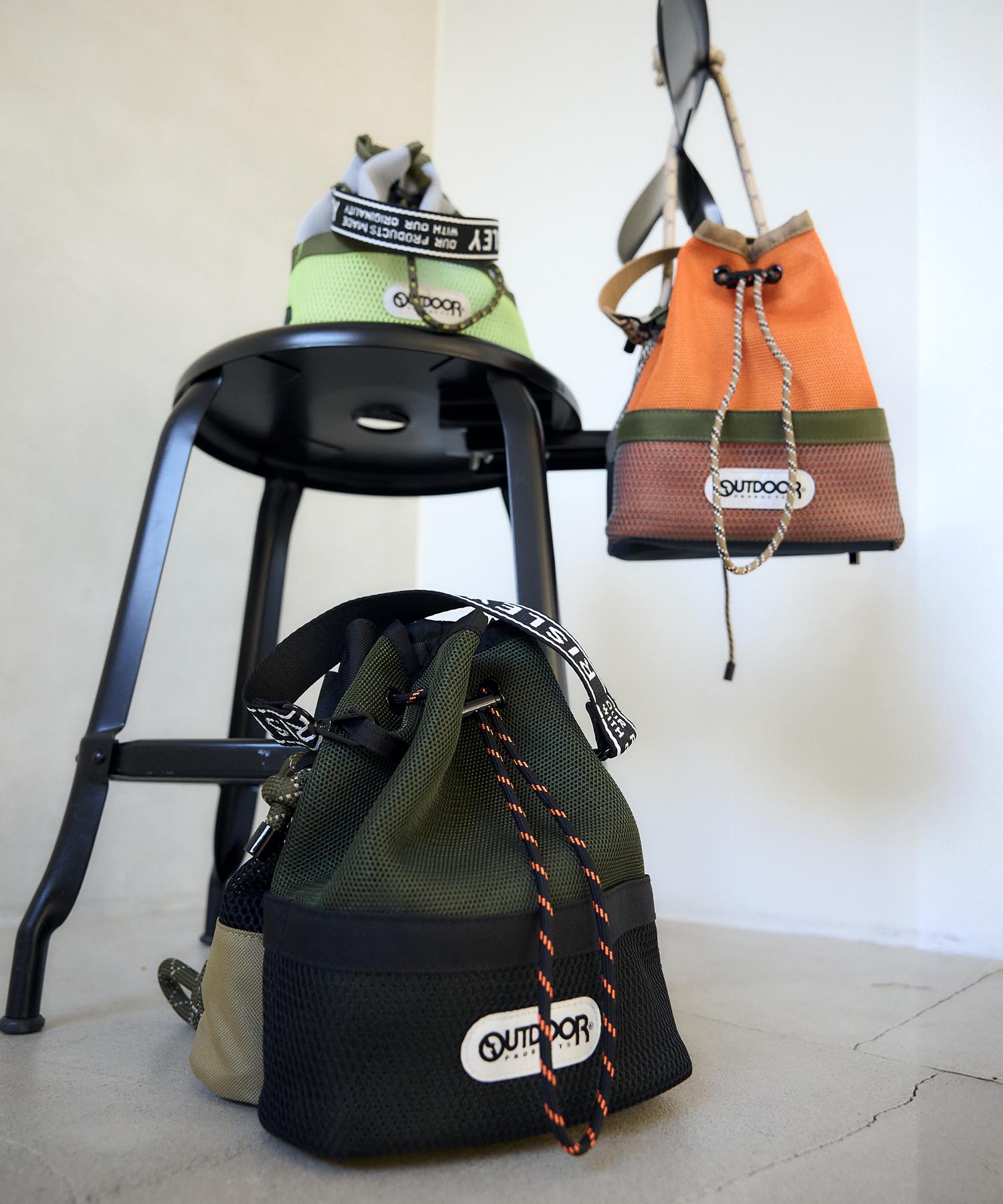 【RISLEY×OUTDOOR PRODUCTS】メッシュWポシェットバッグ