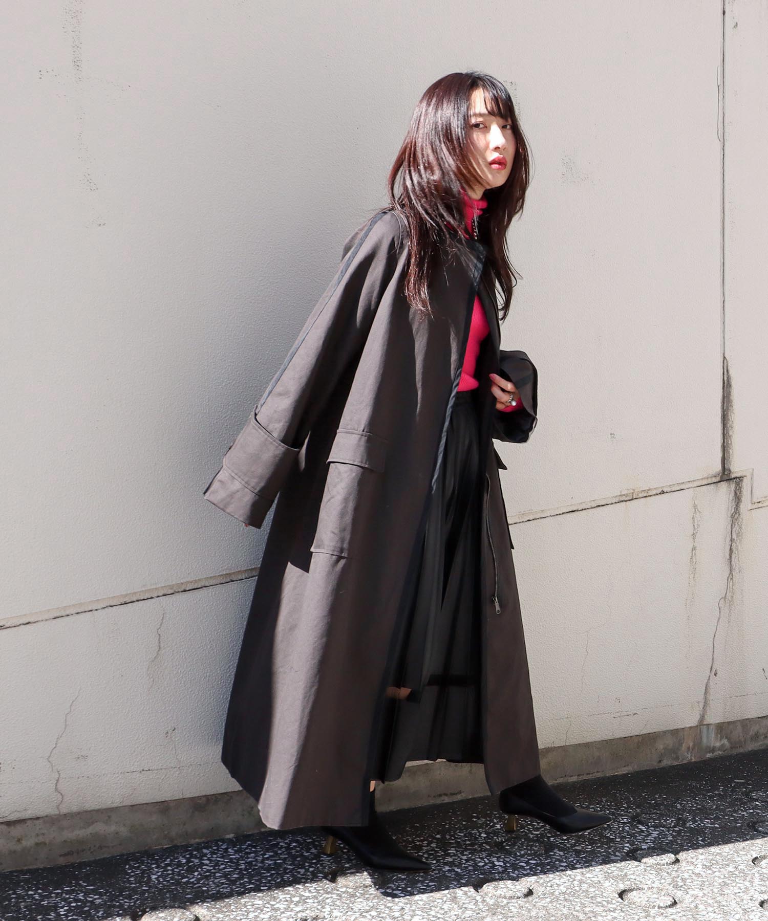 匿名配送 カシミア100%‼️日本製ロングコート belle lucy サイズS-