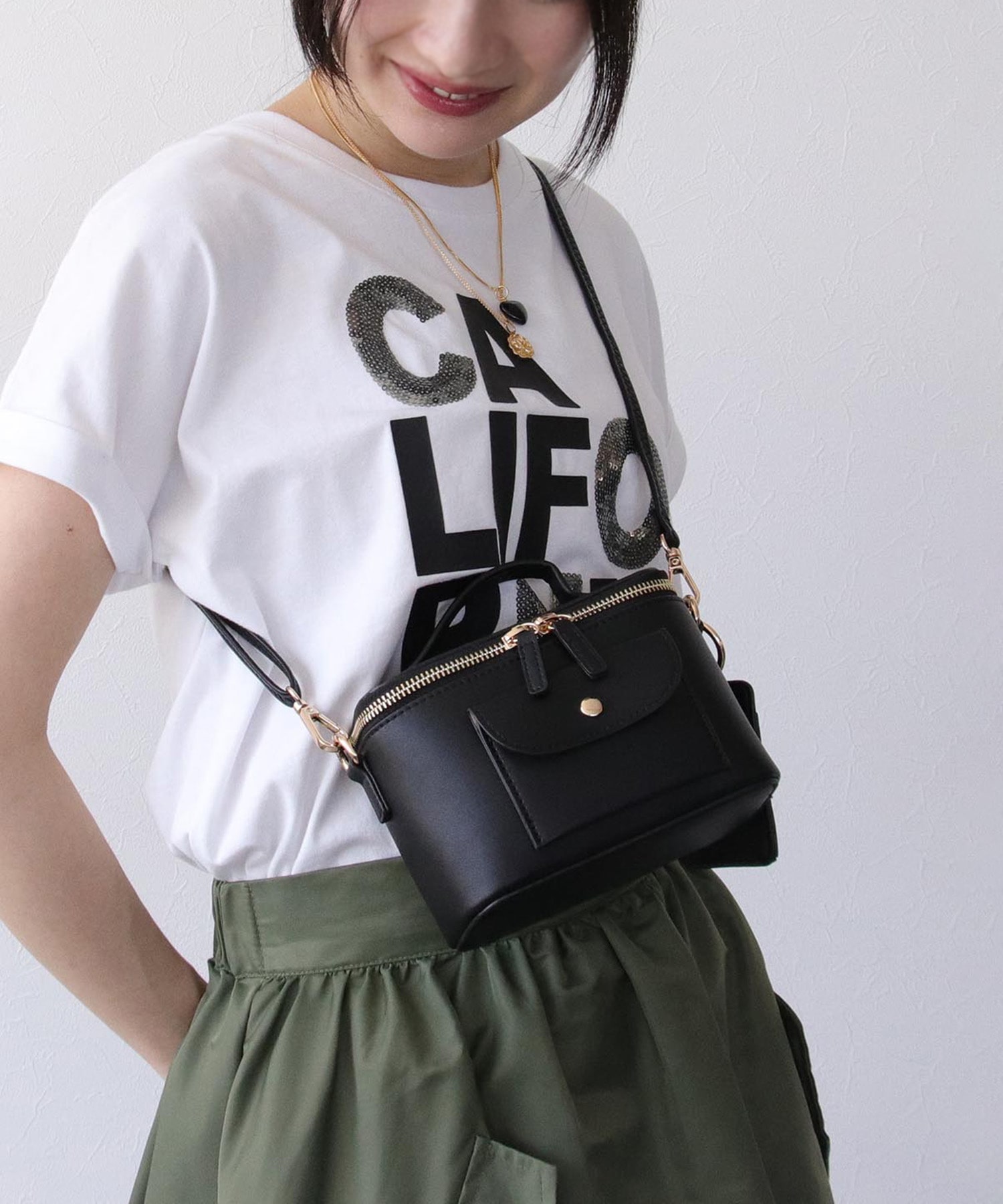 cache cache / カシュカシュ】バニティ型2wayミニショルダー BAG | AND