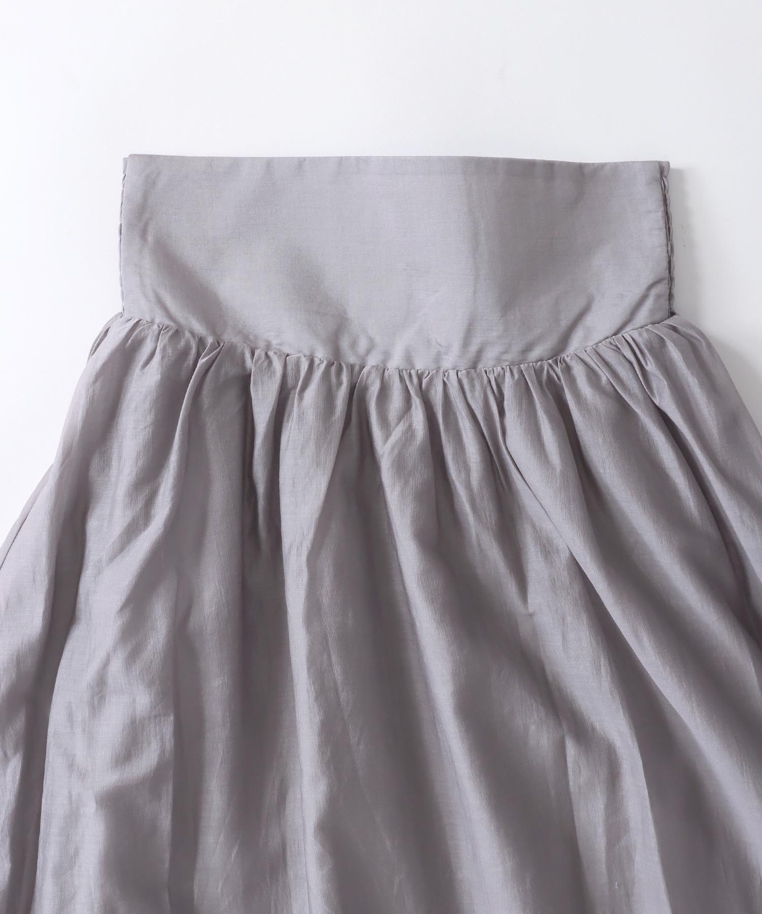 Sugar Rose＞back shirring gather flare skirt | AND ON JIONE STORE 