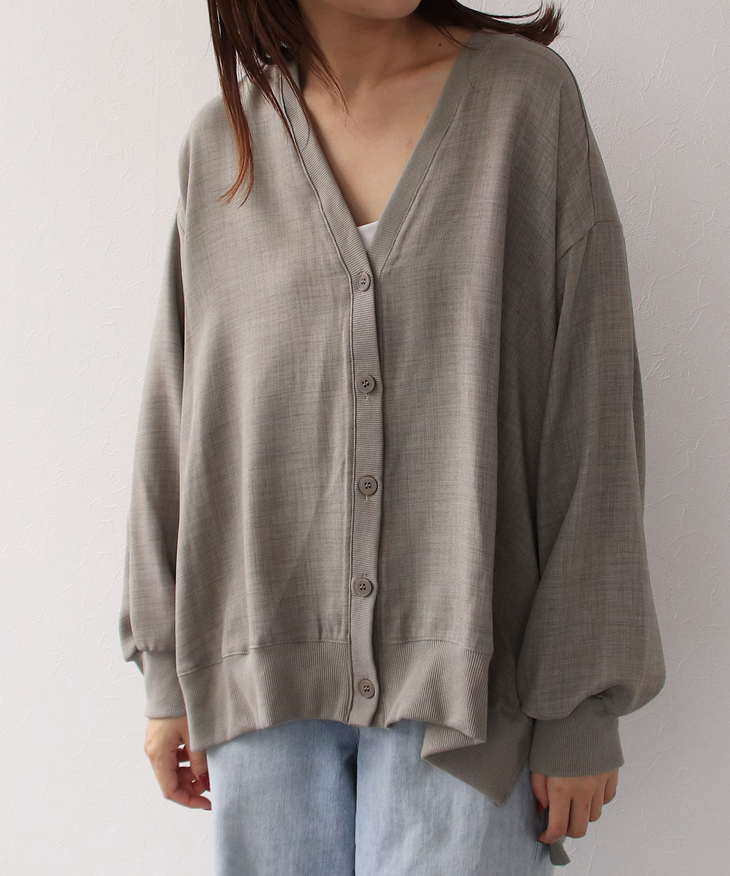 Sugar Rose＞v neck thin cardigan | AND ON JIONE STORE（アンドオン