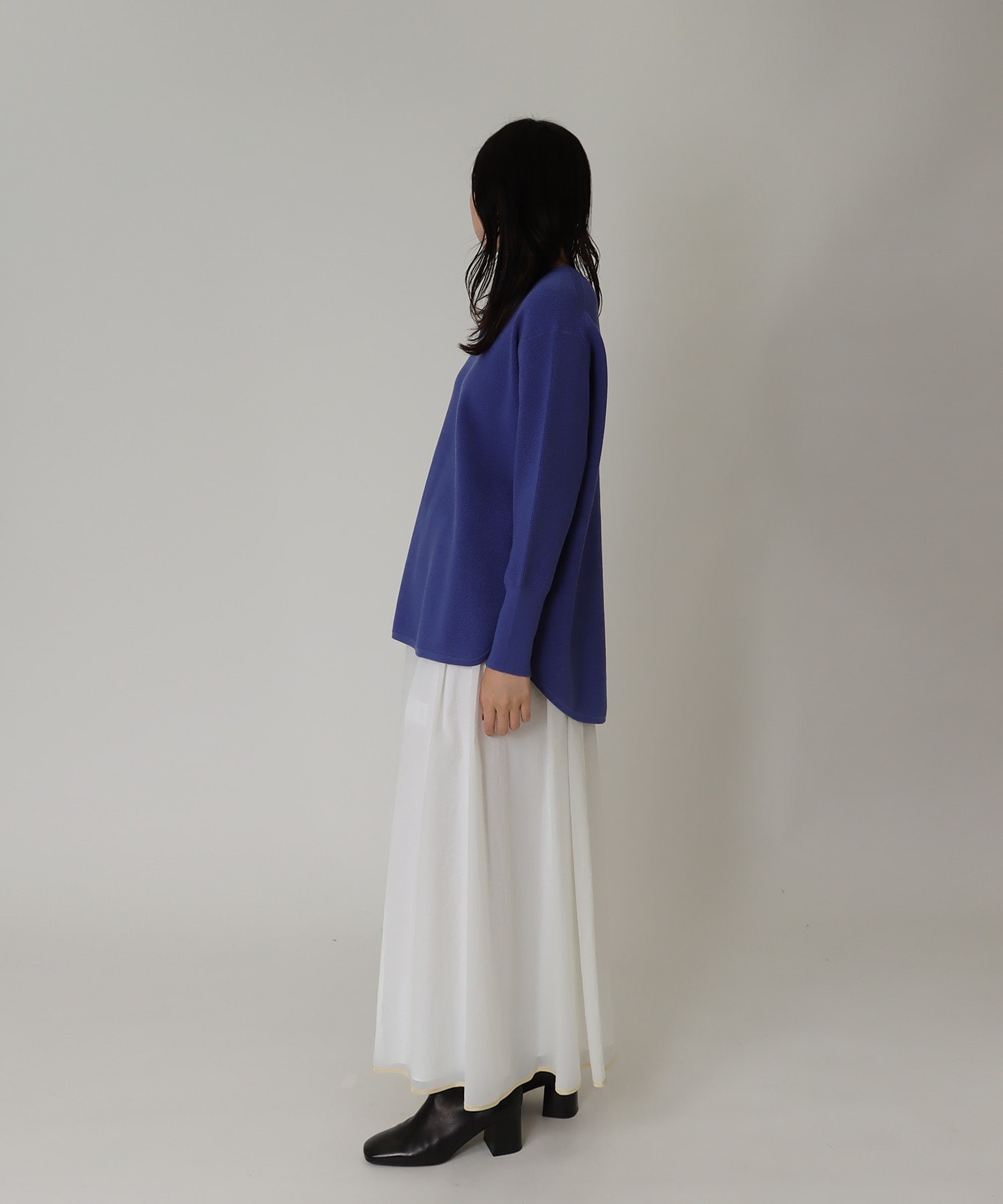 Sugar Rose＞hem curve waffle knit pull | AND ON JIONE STORE