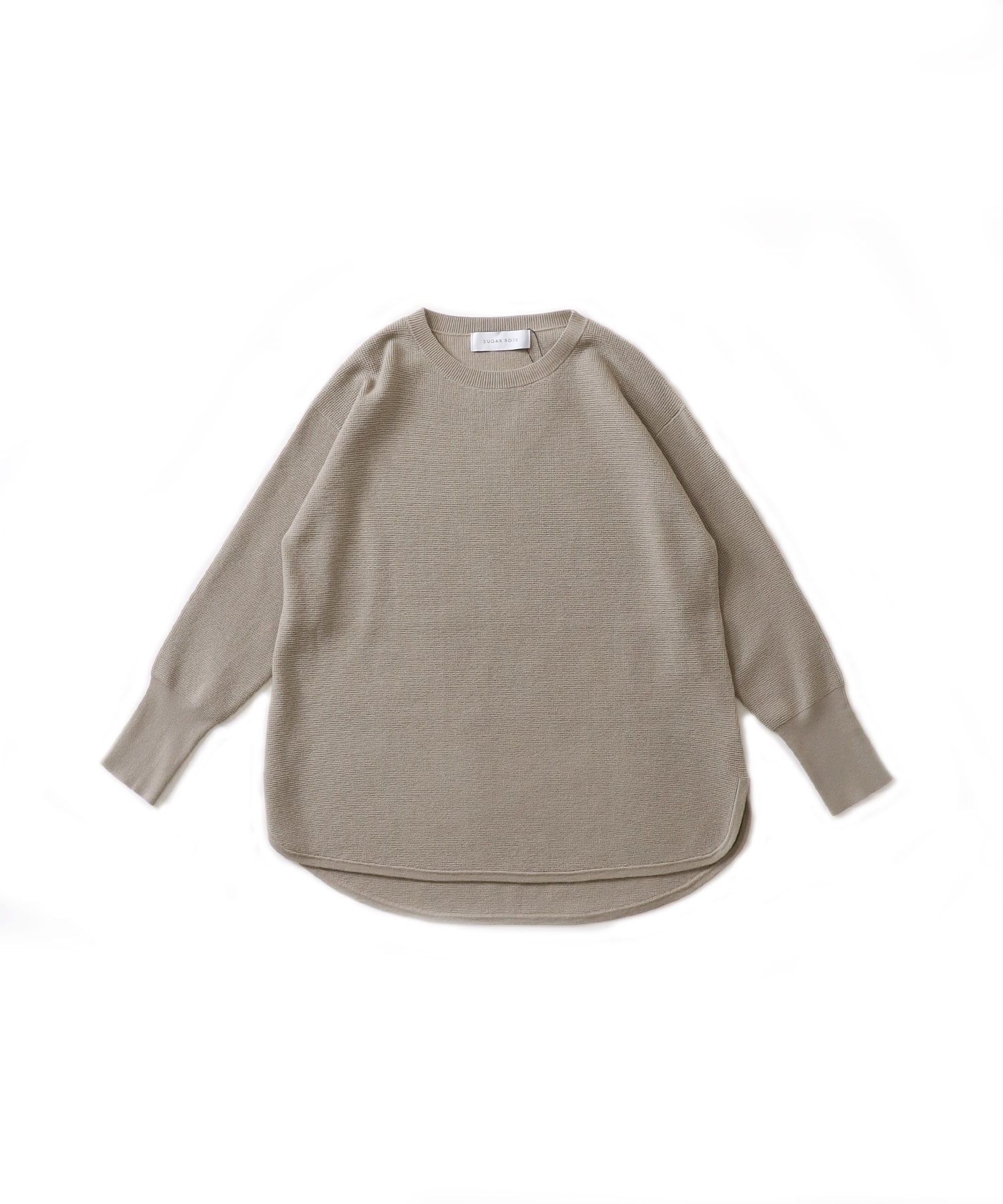 Sugar Rose＞hem curve waffle knit pull | AND ON JIONE STORE