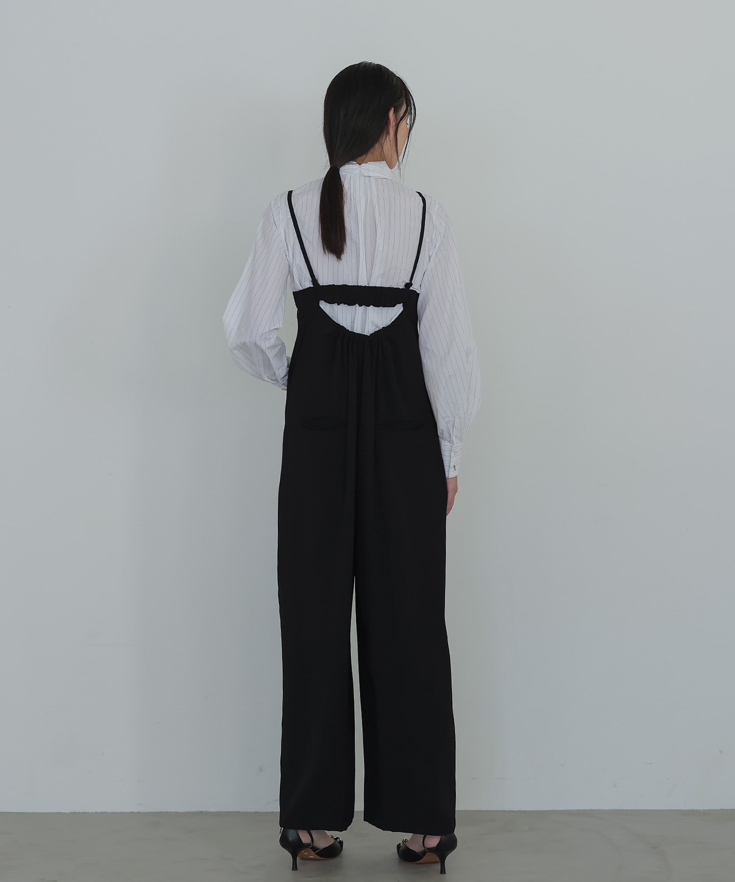 CADDITION＞high waist suspender all in one | AND ON JIONE STORE