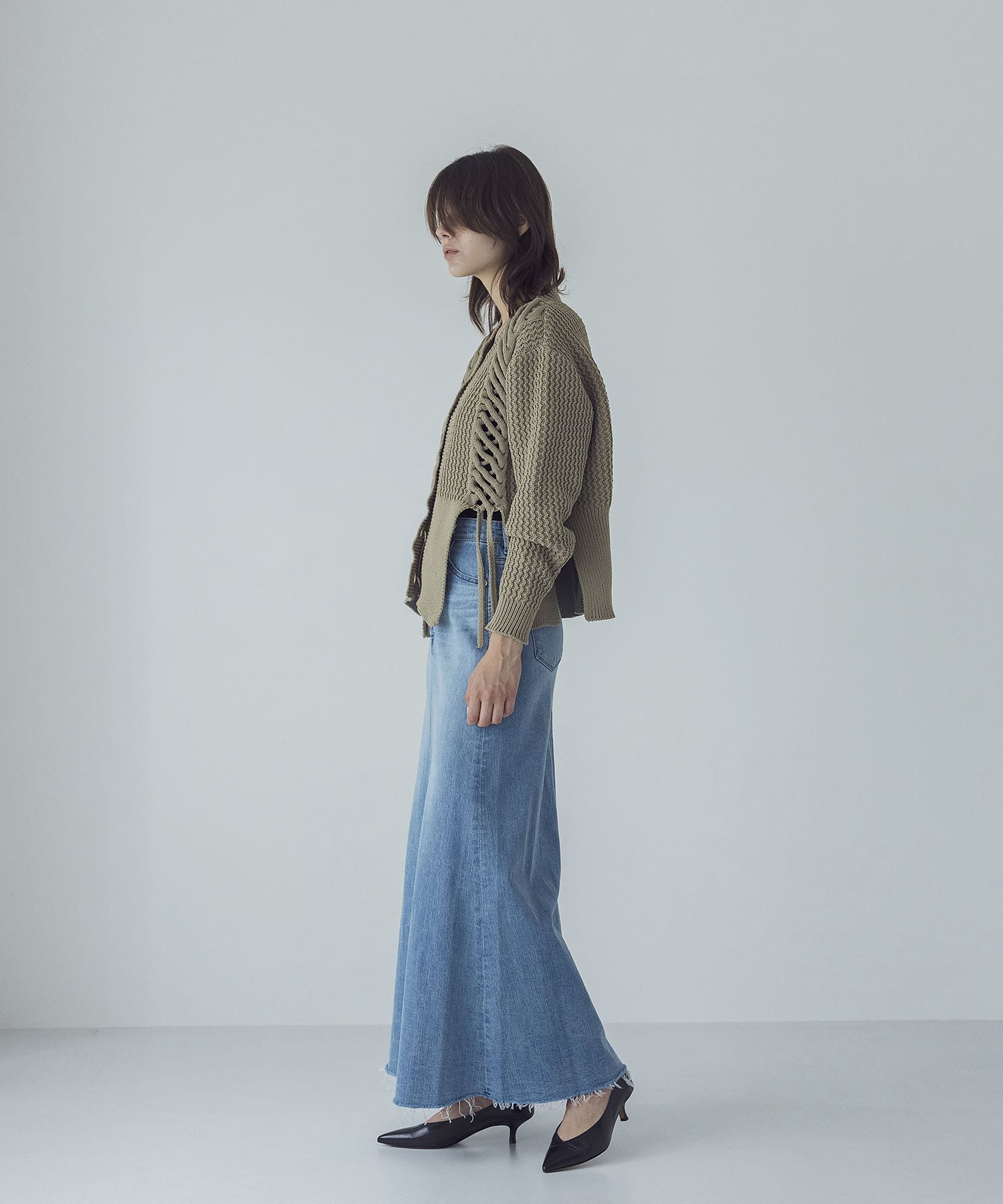 ODAKHA＞braid slit cardigan | AND ON JIONE STORE（アンドオン