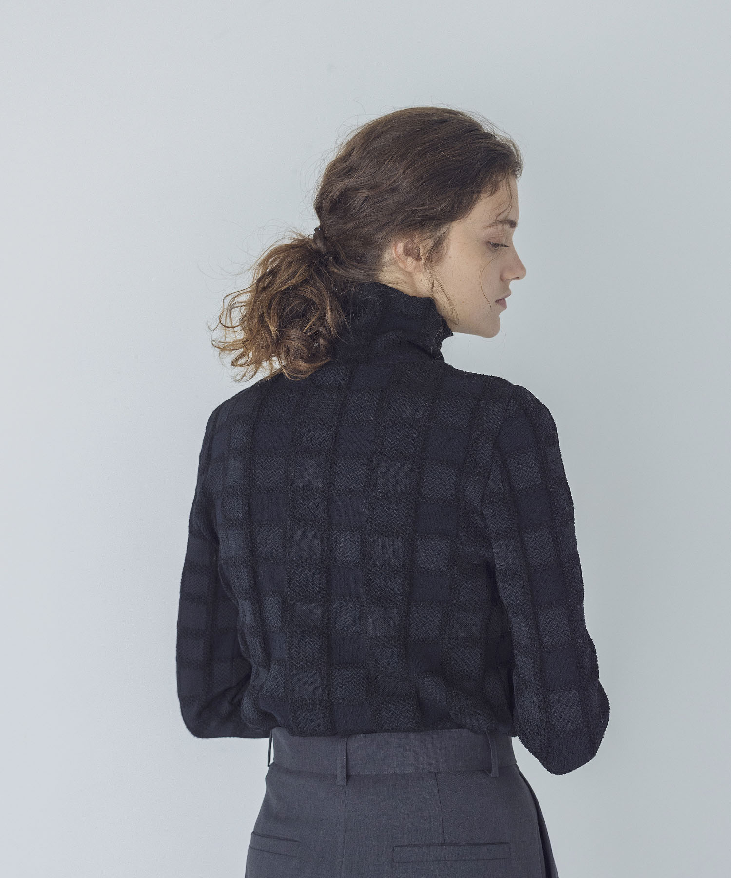 ODAKHA＞plaid turtlenecked sweater | AND ON JIONE STORE