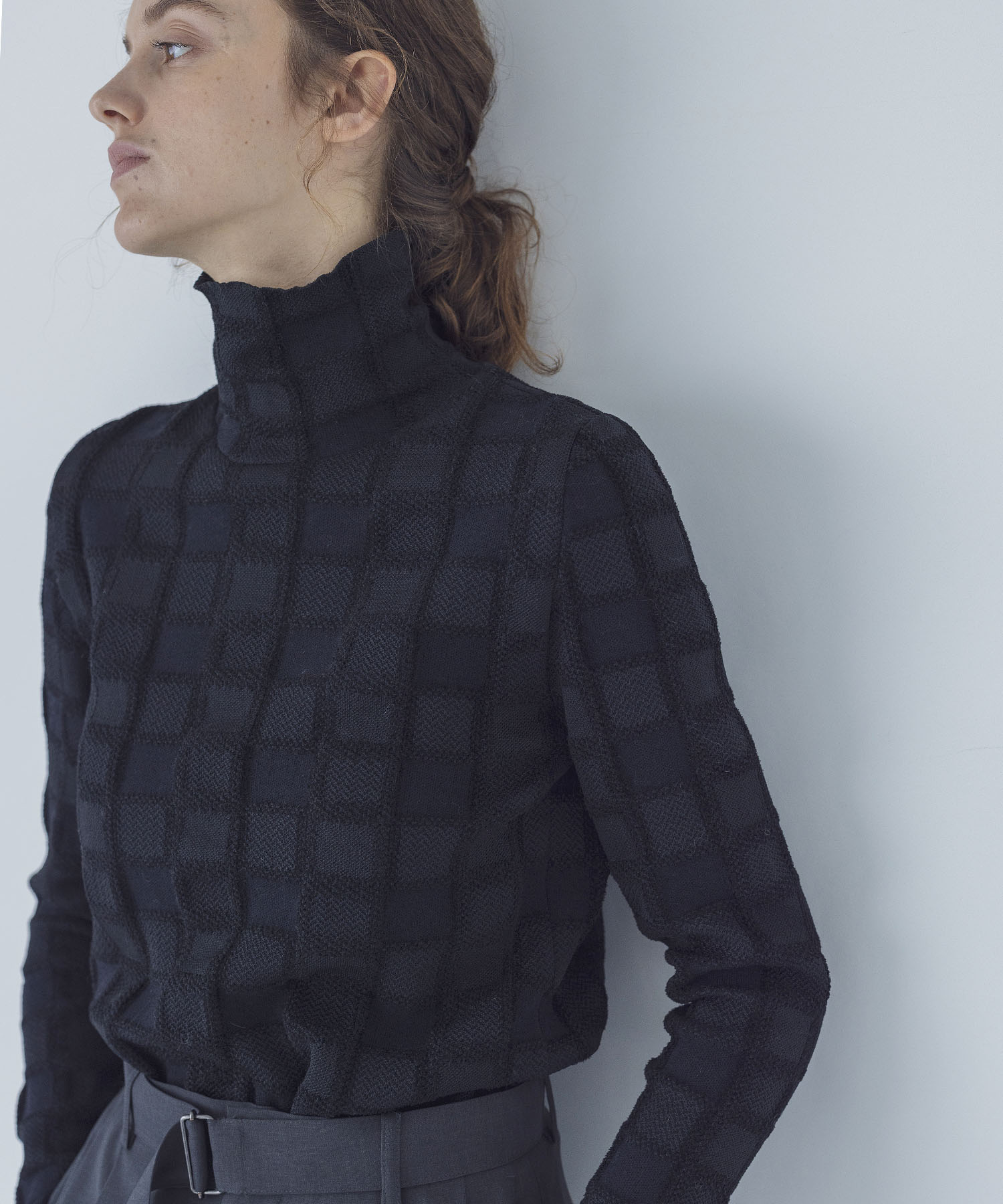 ODAKHA＞plaid turtlenecked sweater | AND ON JIONE STORE