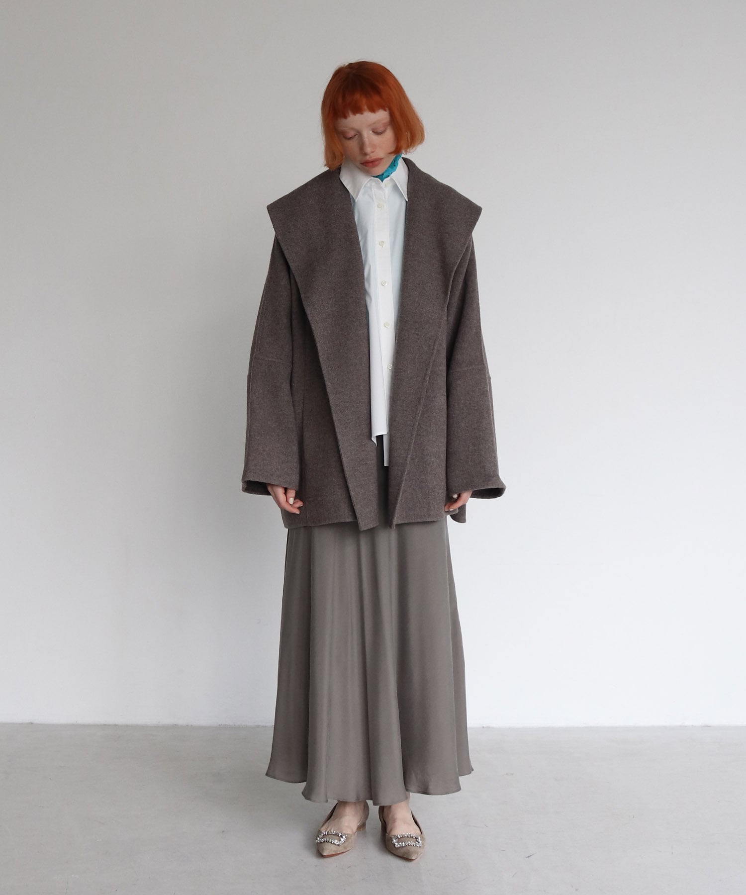 rever shawl collar midi coat | AND ON JIONE STORE（アンドオン