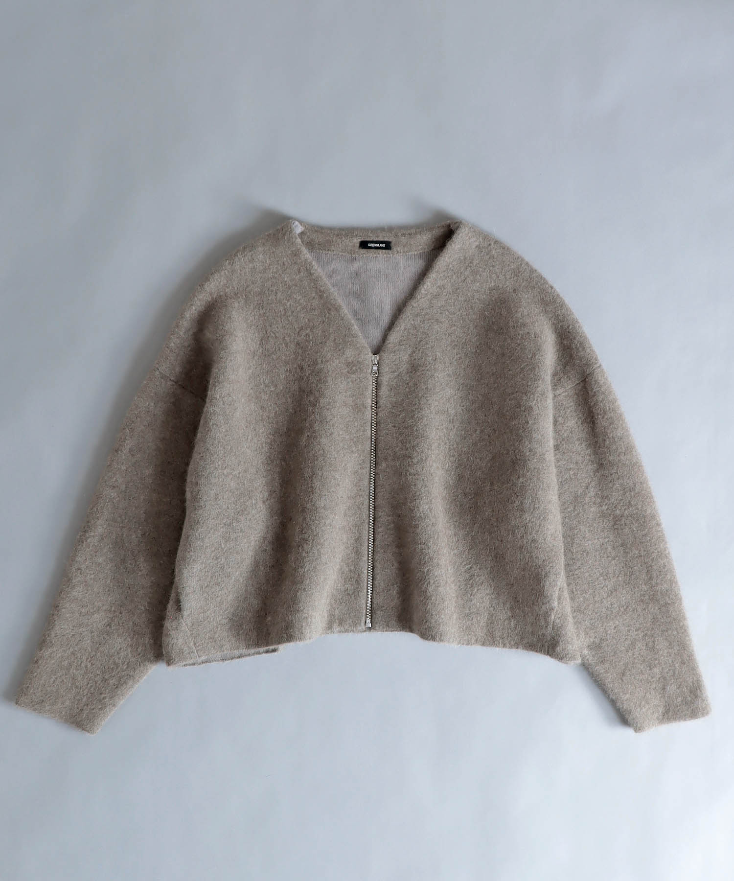 racoon wool doubleface knit jacket