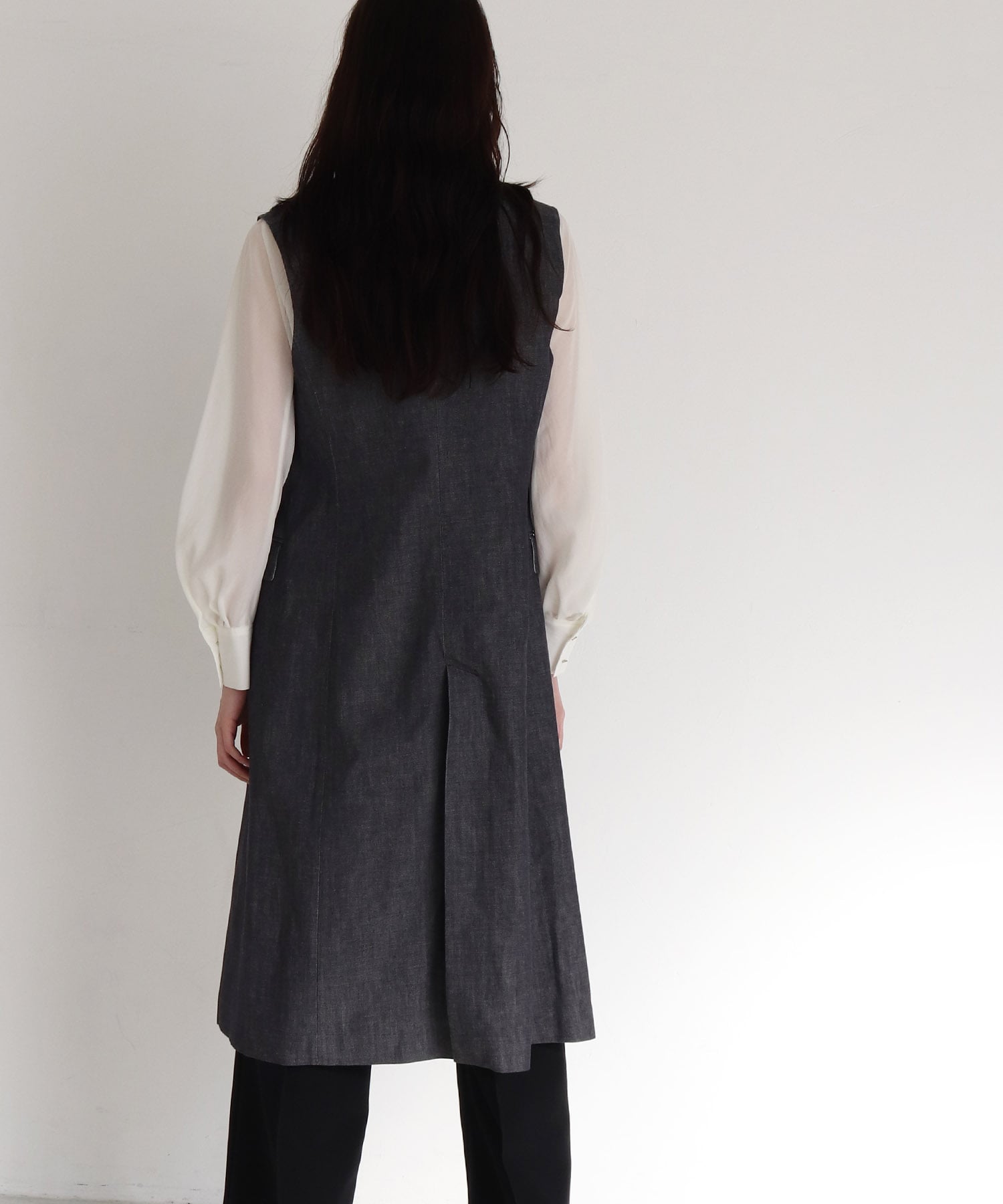 pearl denim tailored gillet | AND ON JIONE STORE（アンドオン