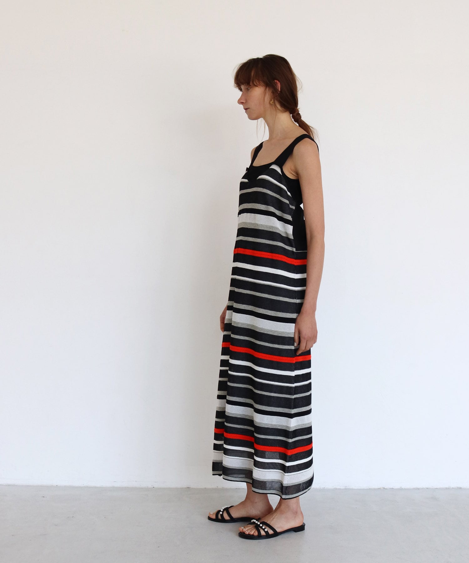 multi border summer knit dress | AND ON JIONE STORE（アンドオン