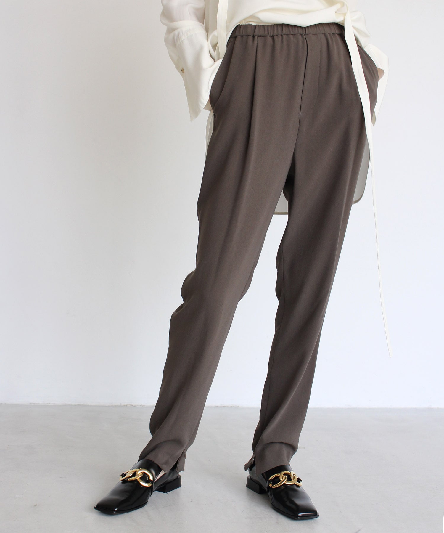 acetate heritage slit pants | AND ON JIONE STORE（アンドオン ...