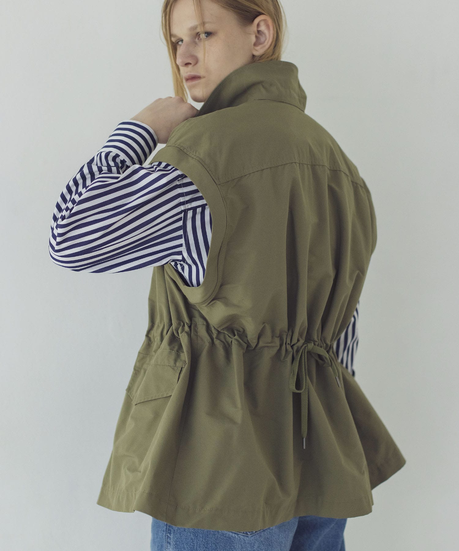 detachable sleeve 2way blouson | AND ON JIONE STORE（アンドオン
