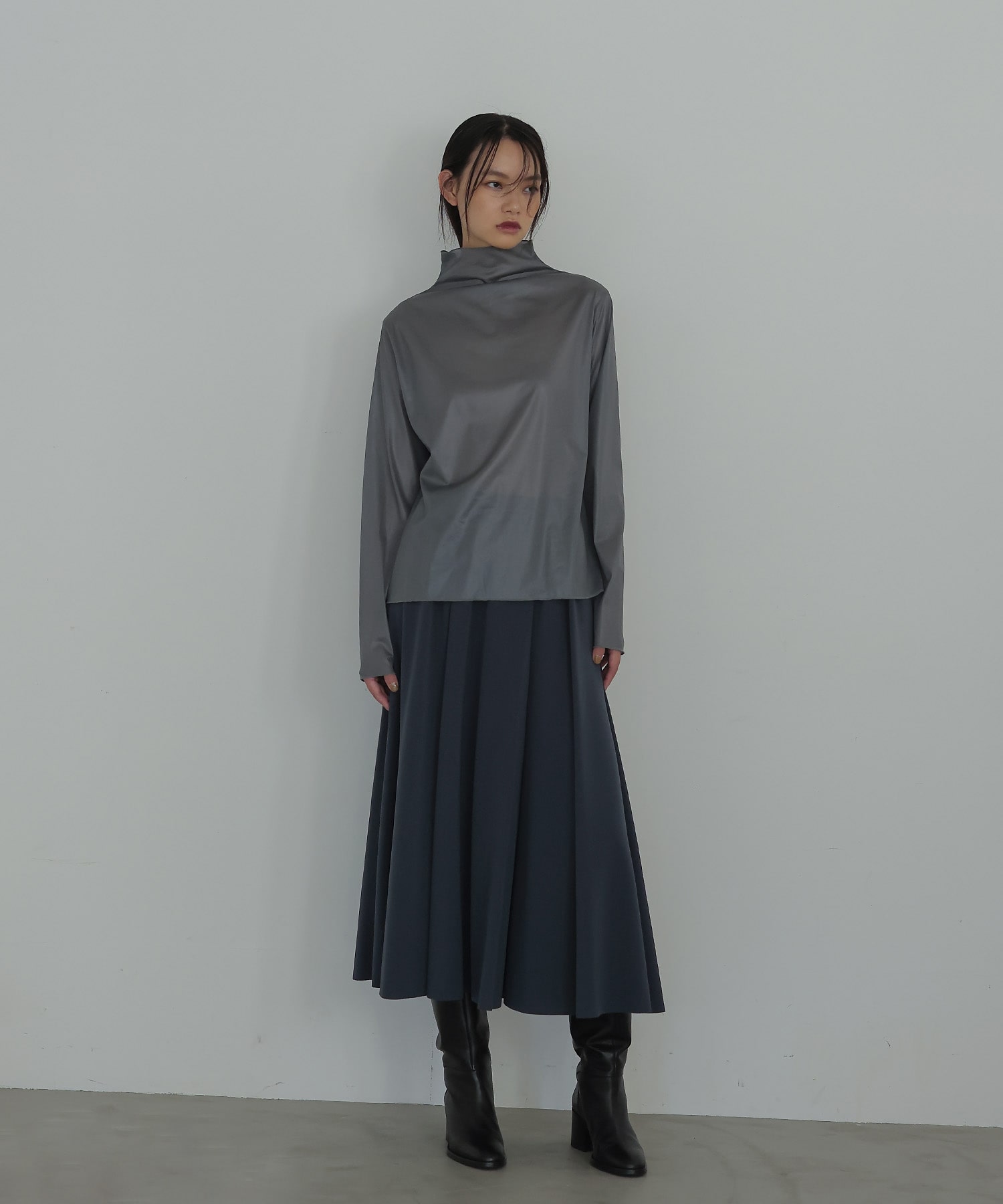 organdy sifon highneck pull | AND ON JIONE STORE（アンドオン