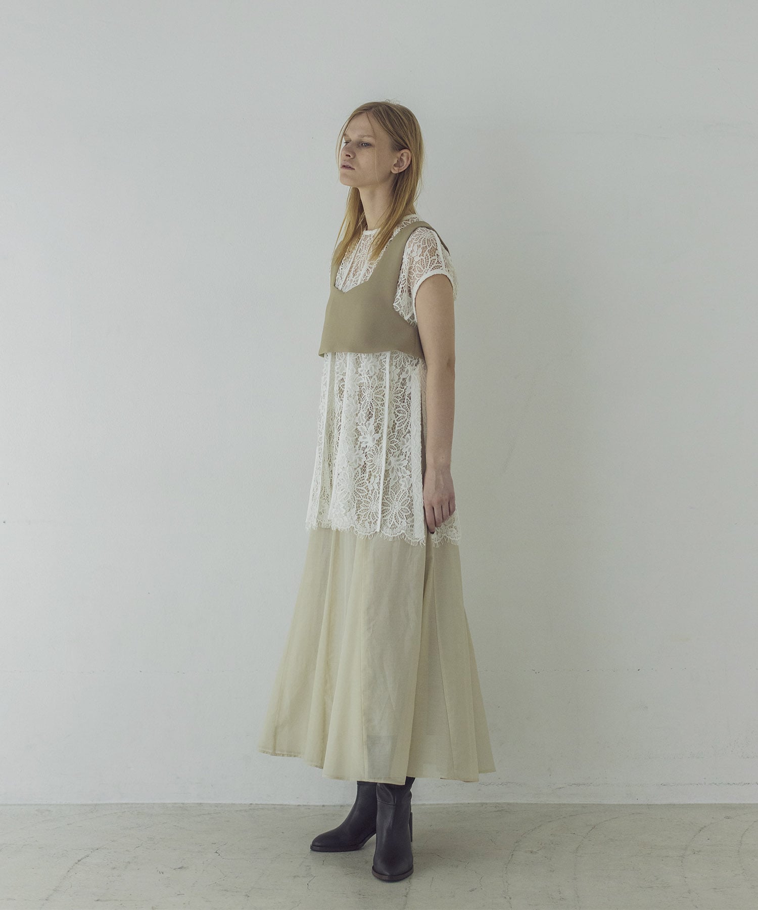 airly cotton silk flare skirt | AND ON JIONE STORE（アンドオン