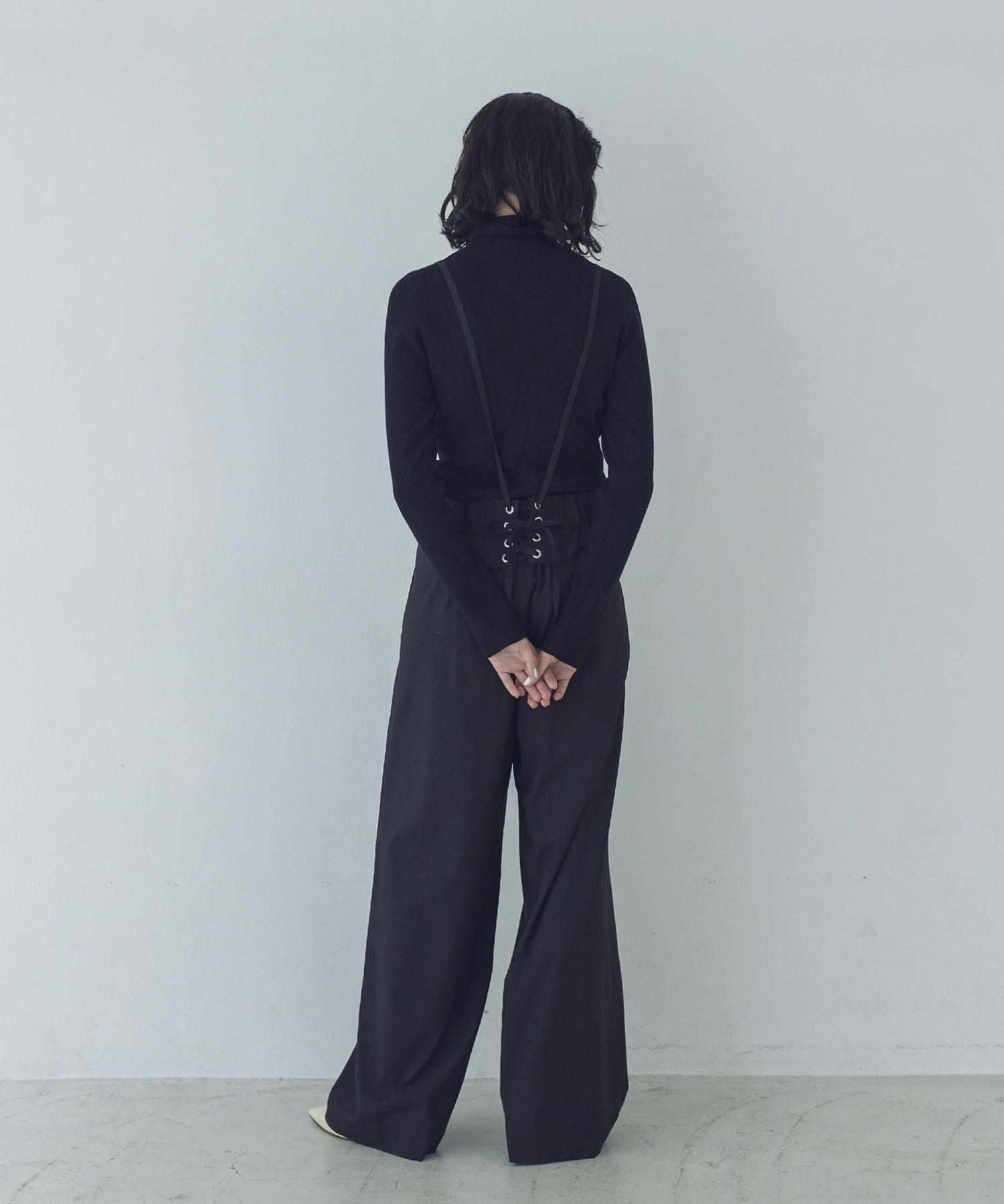 ROY 2way back lace up wide pants | AND ON JIONE STORE（アンドオン