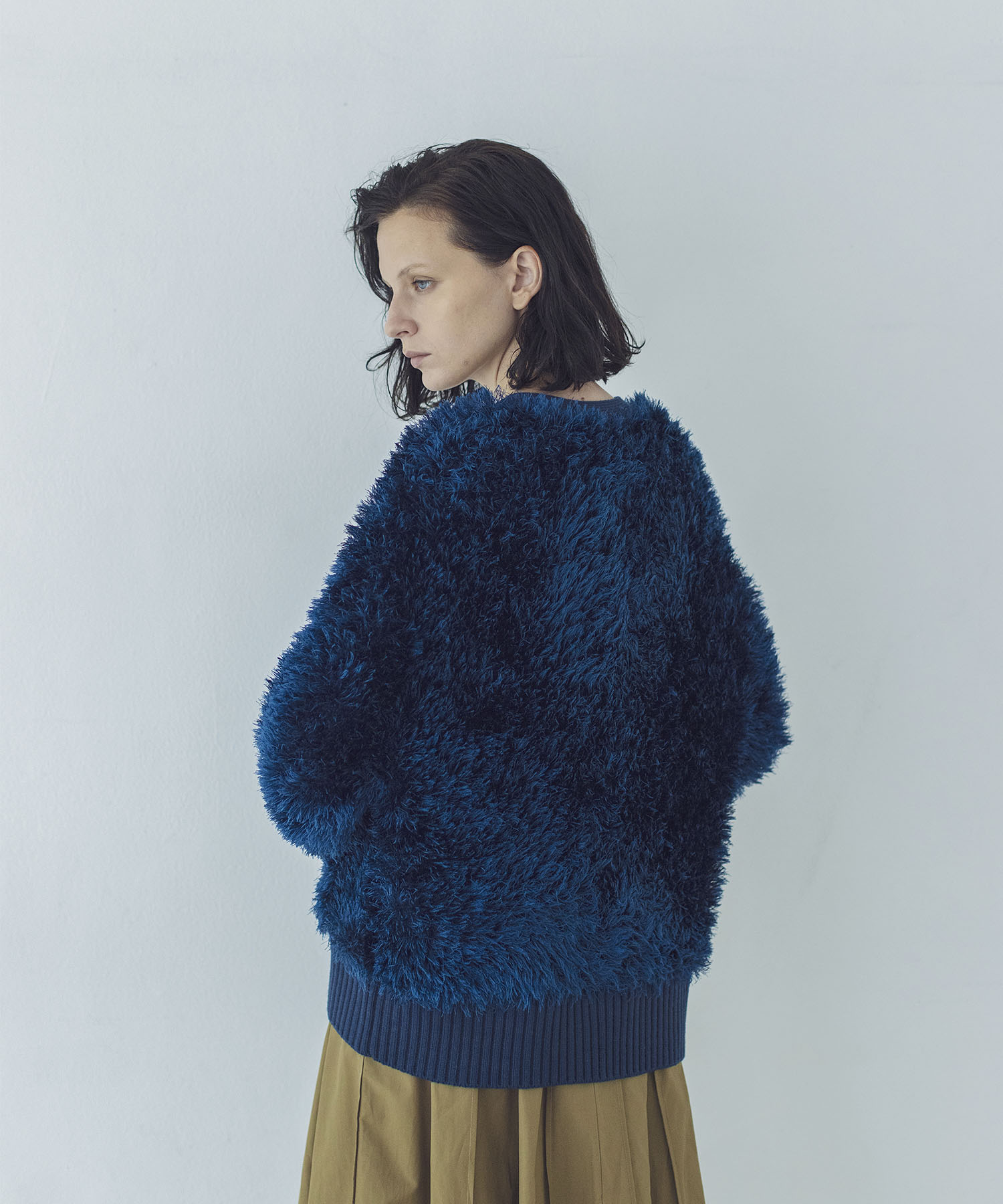 feather yarn over size cardigan | AND ON JIONE STORE（アンドオン