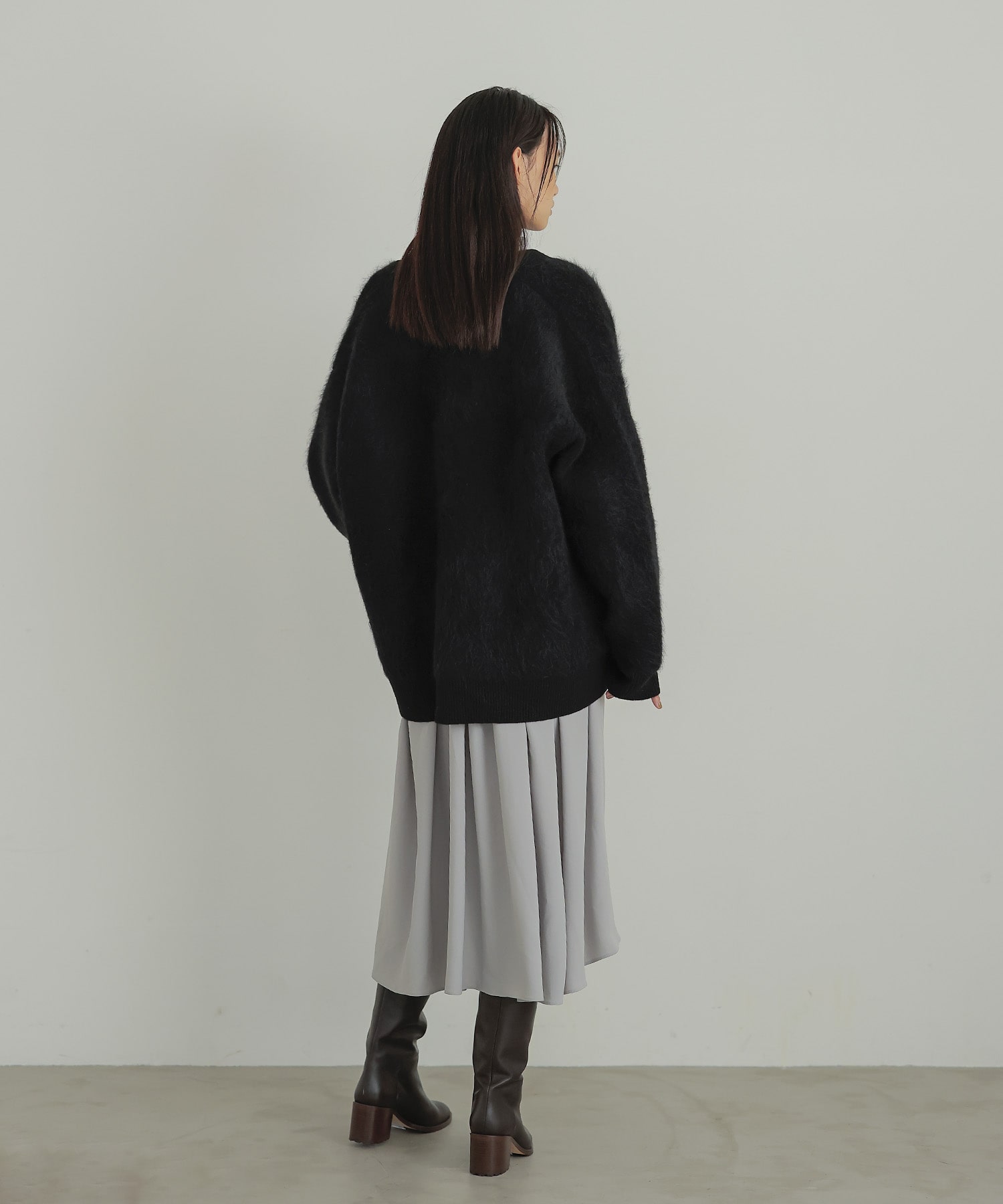 alpaca shaggy cardigan jacket | AND ON JIONE STORE（アンドオン