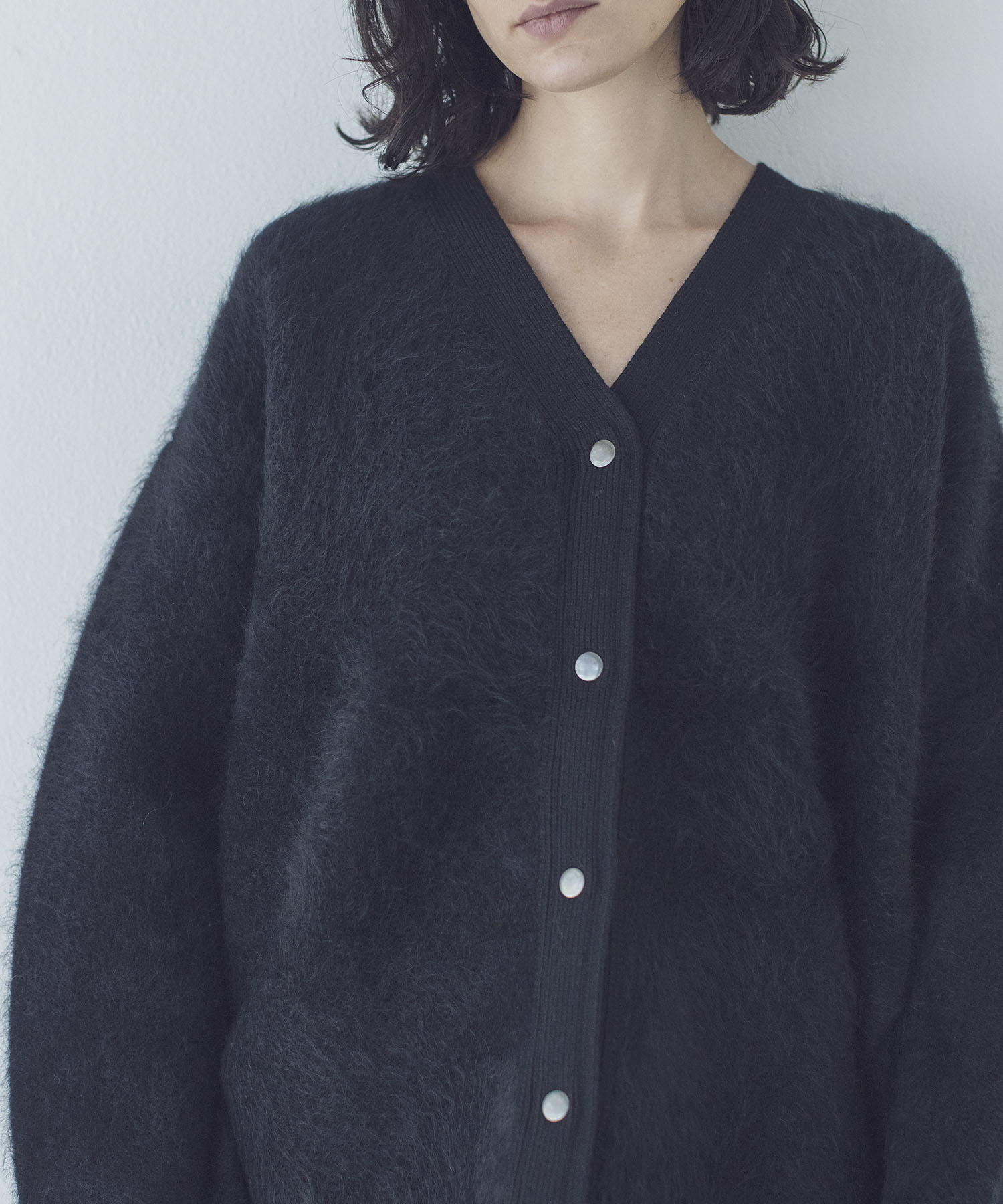 alpaca shaggy cardigan jacket | AND ON JIONE STORE（アンドオン