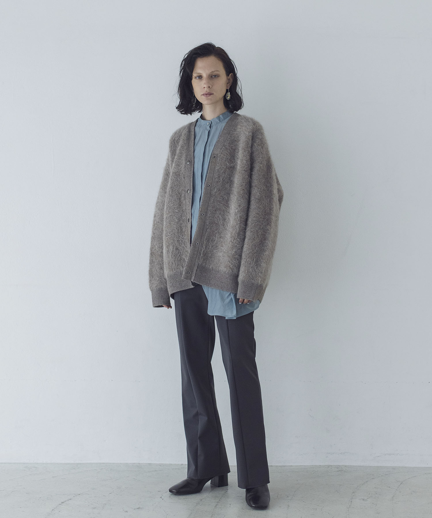 alpaca shaggy cardigan jacket | AND ON JIONE STORE（アンドオン