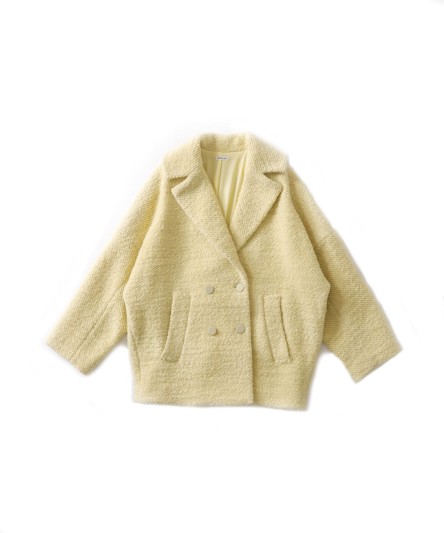 roving yarn tweed cocoon coat | AND ON JIONE STORE（アンドオン