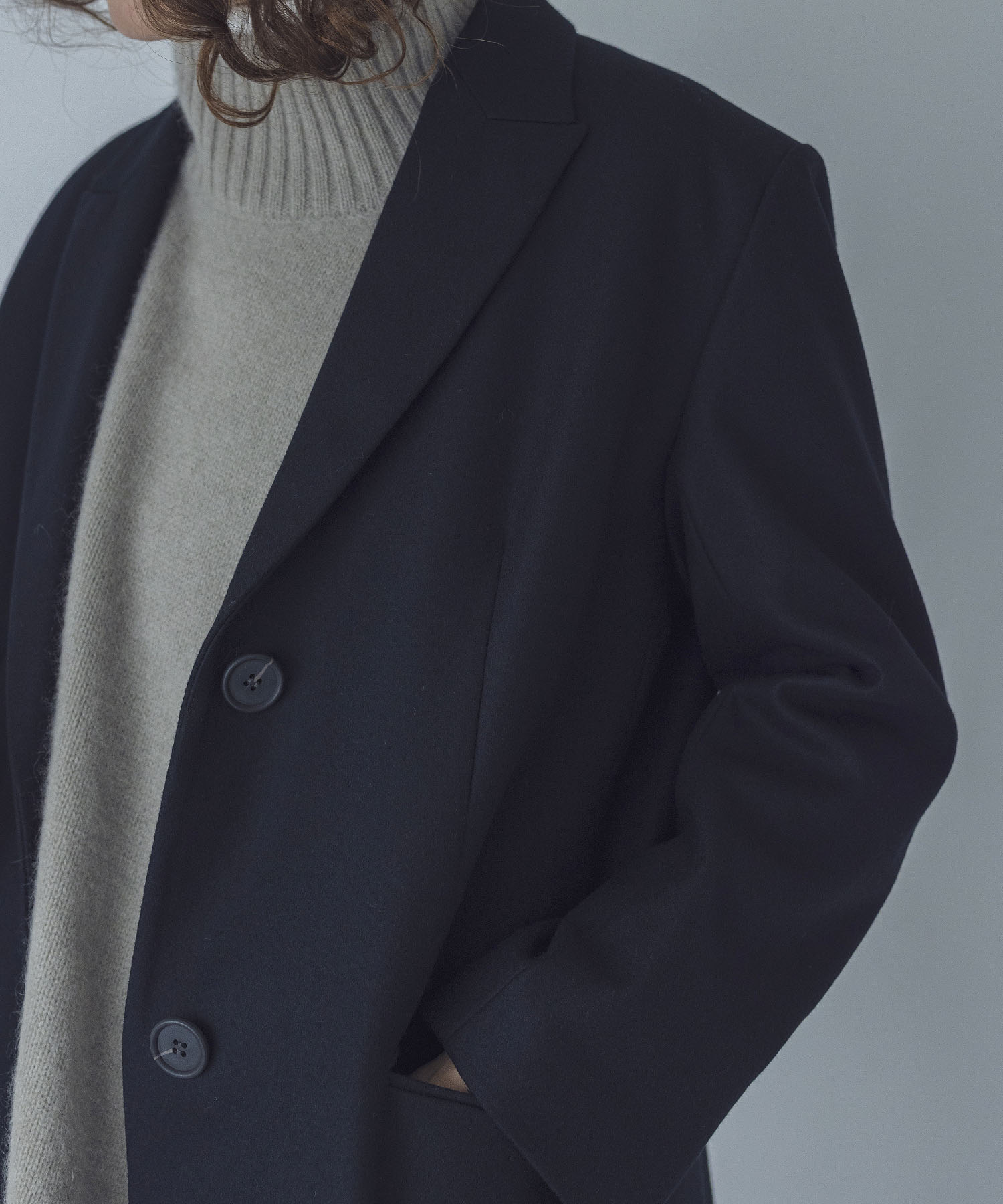 super110wool melton chester coat | AND ON JIONE STORE（アンドオン