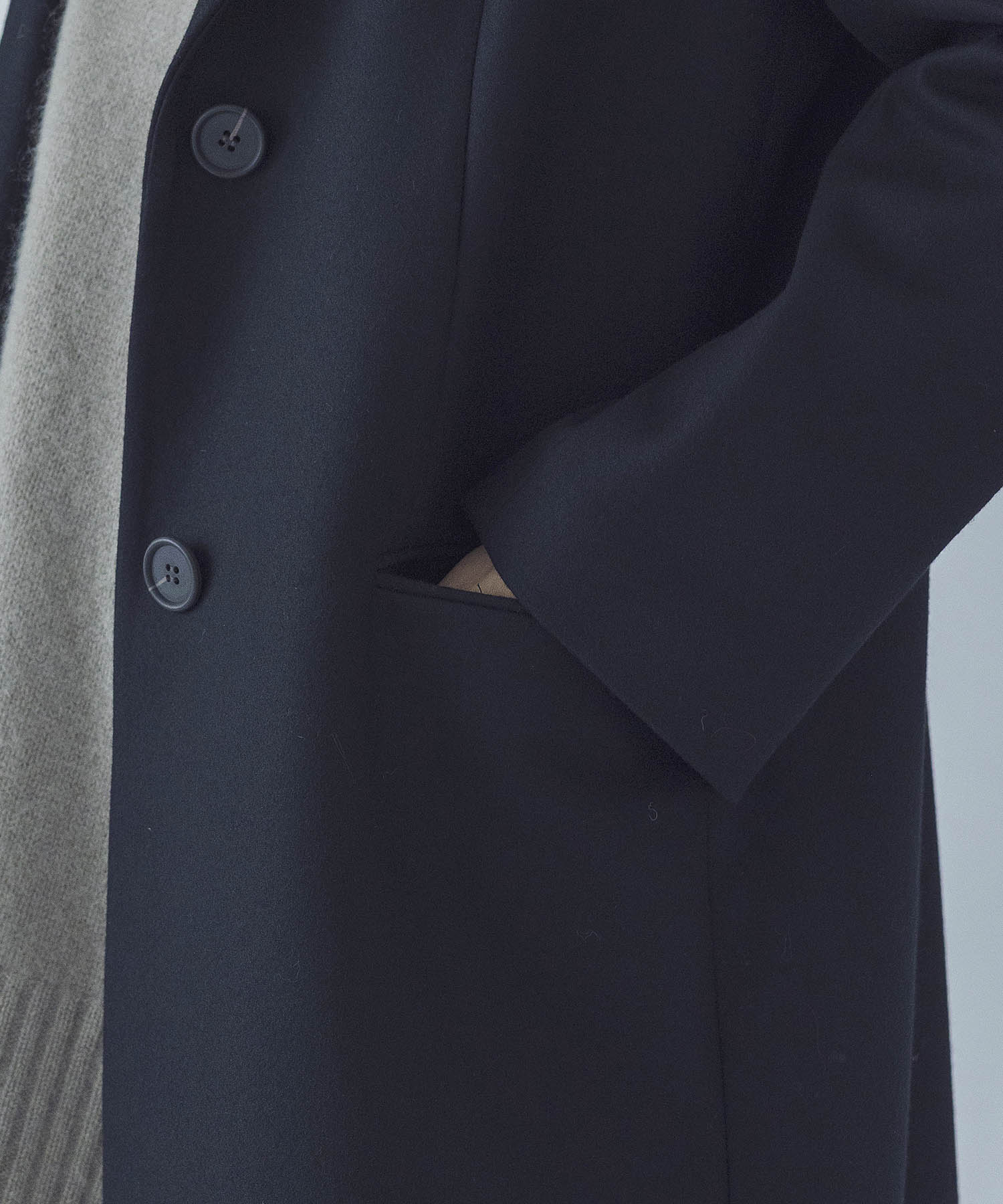 super110wool melton chester coat | AND ON JIONE STORE（アンドオン