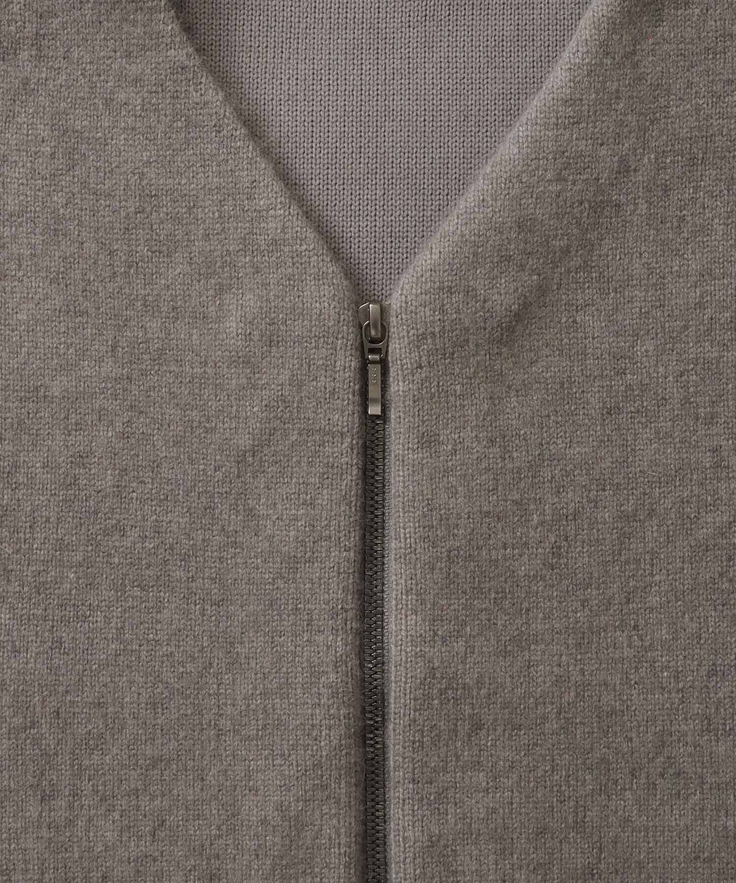 nylon angora doubleface short zip jacket | AND ON JIONE STORE