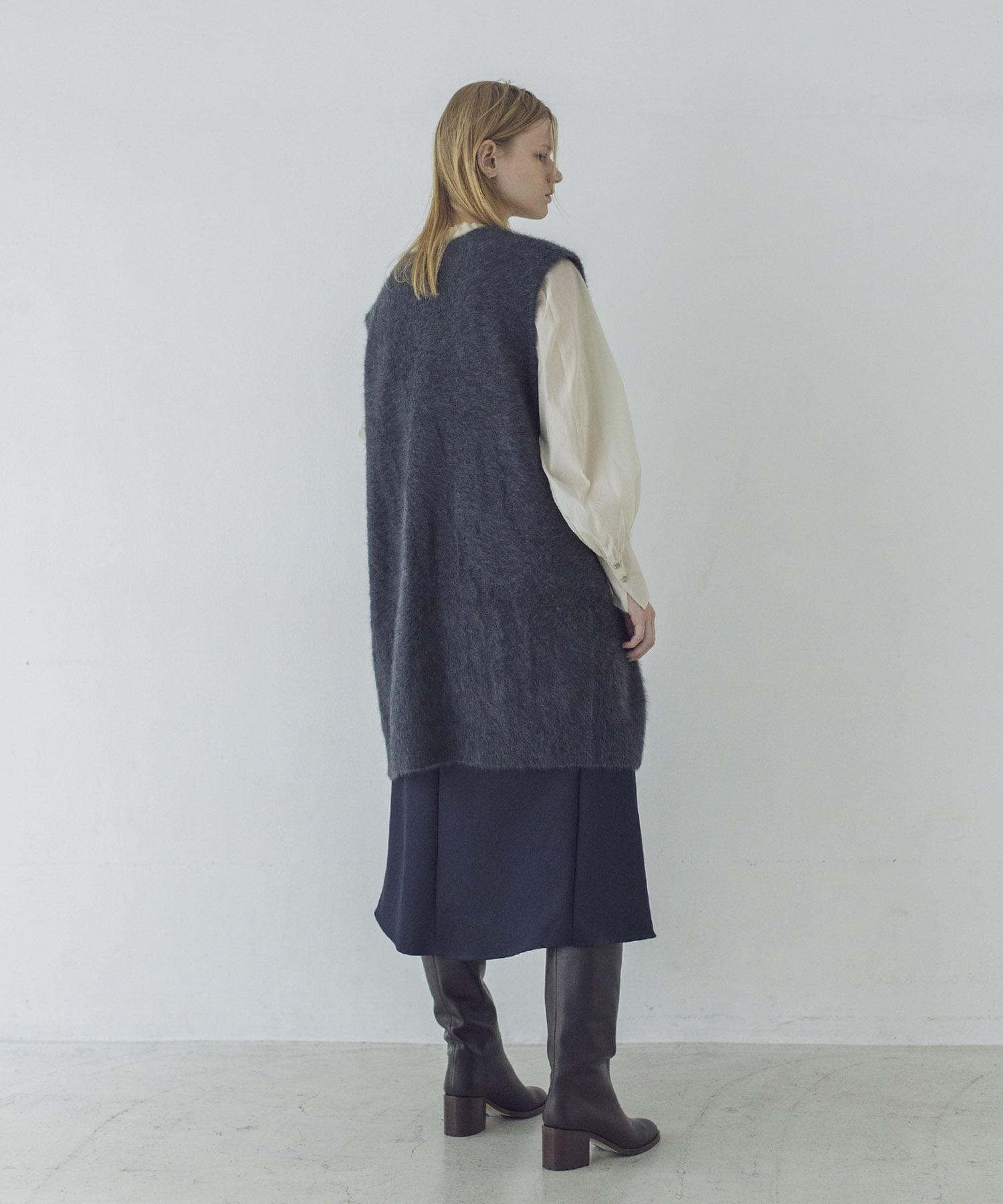 fox cashmere gillet(フォックスカシミヤニットジレ)-