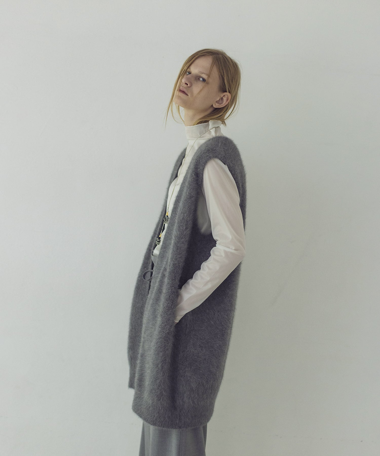 DRESSLAVE fox cashmere gillet ファー ジレ ベスト-