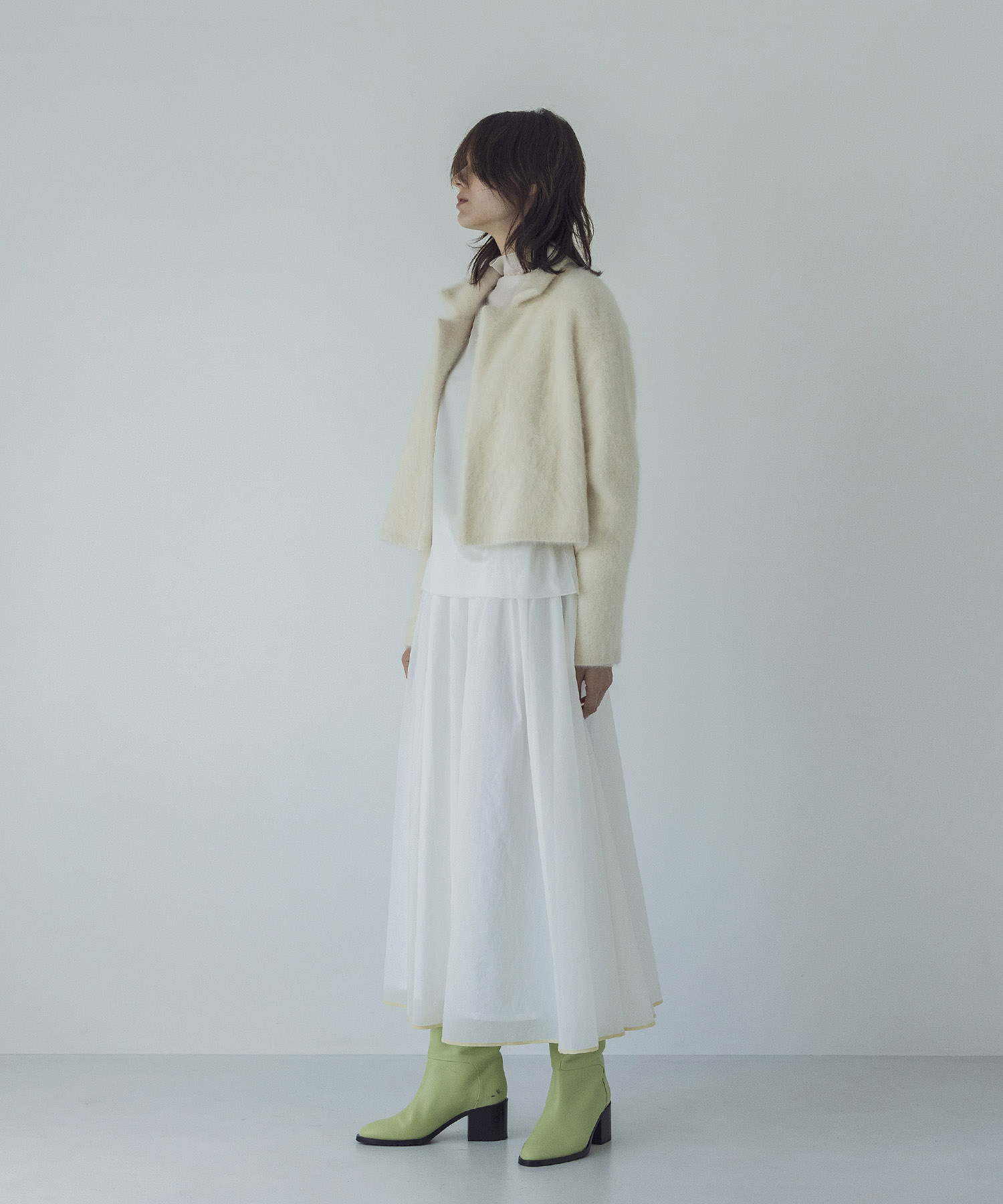 nylon gather piping skirt | AND ON JIONE STORE（アンドオン）ジオン