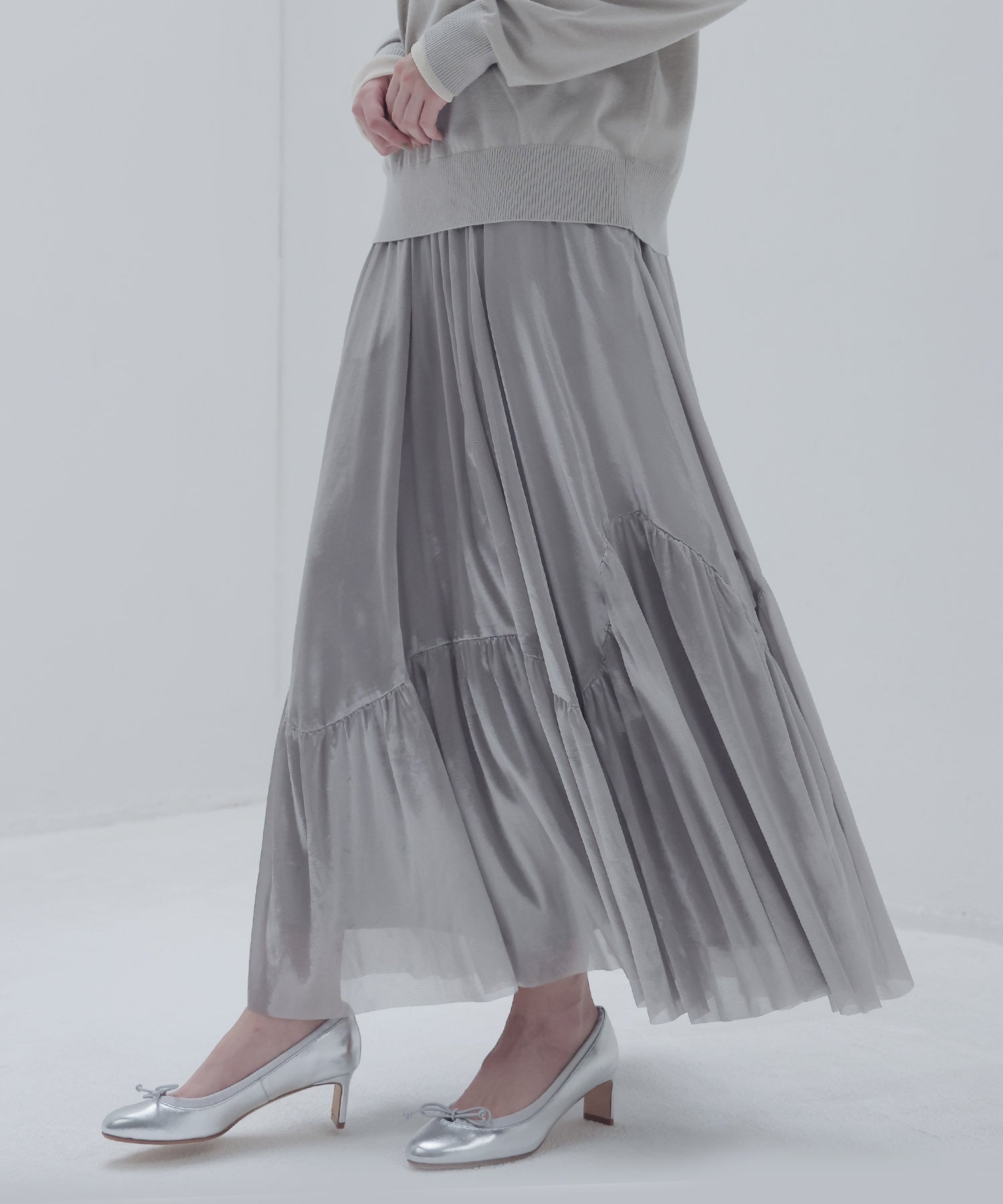 liquid wave tiered skirt