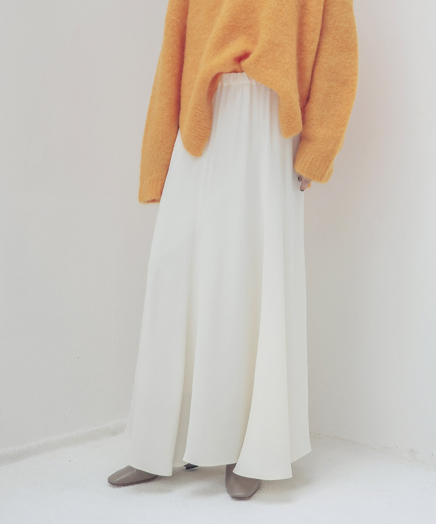 cupra panel flare maxi skirt