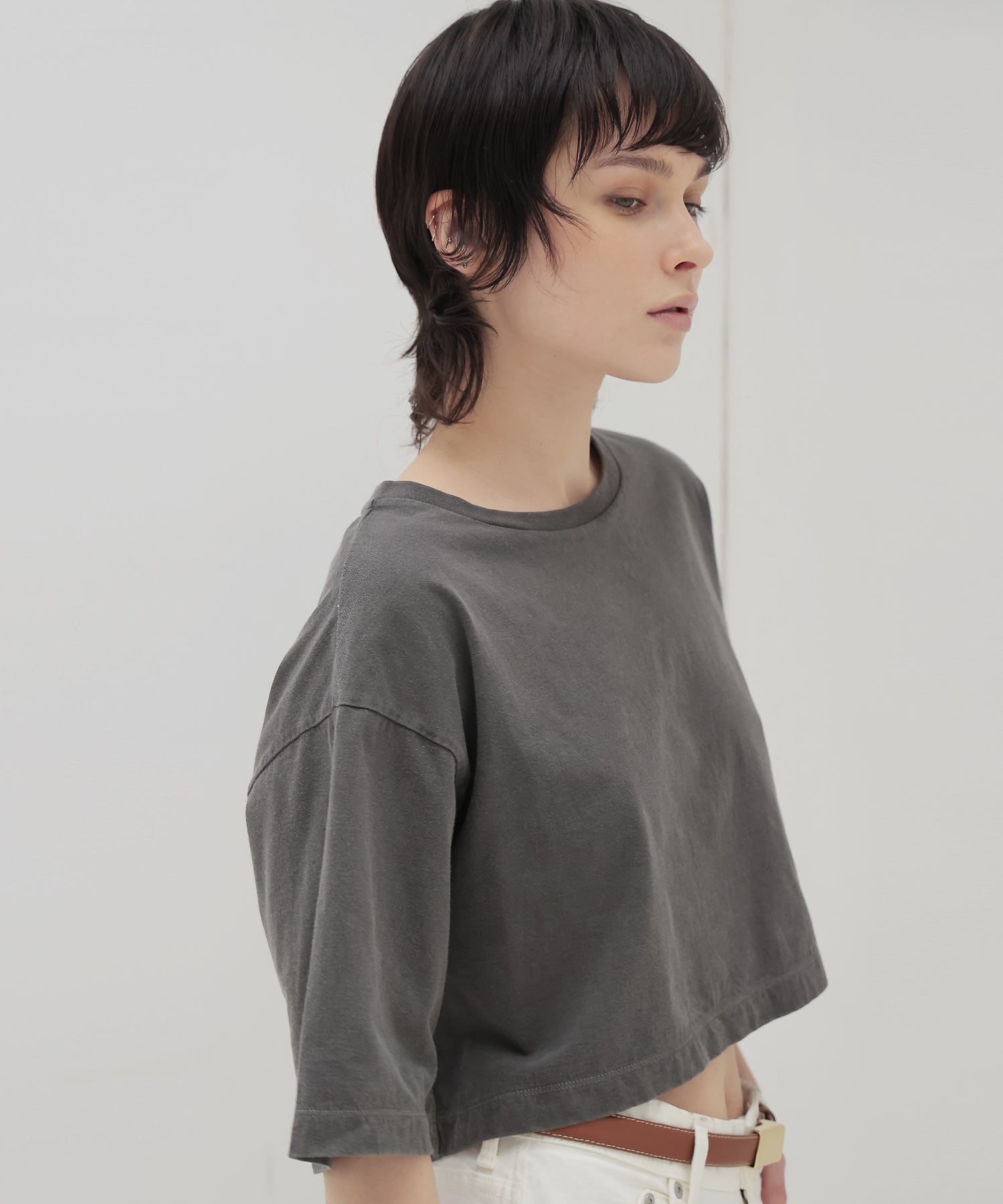 pigmaent over dyed midriff Tshirt