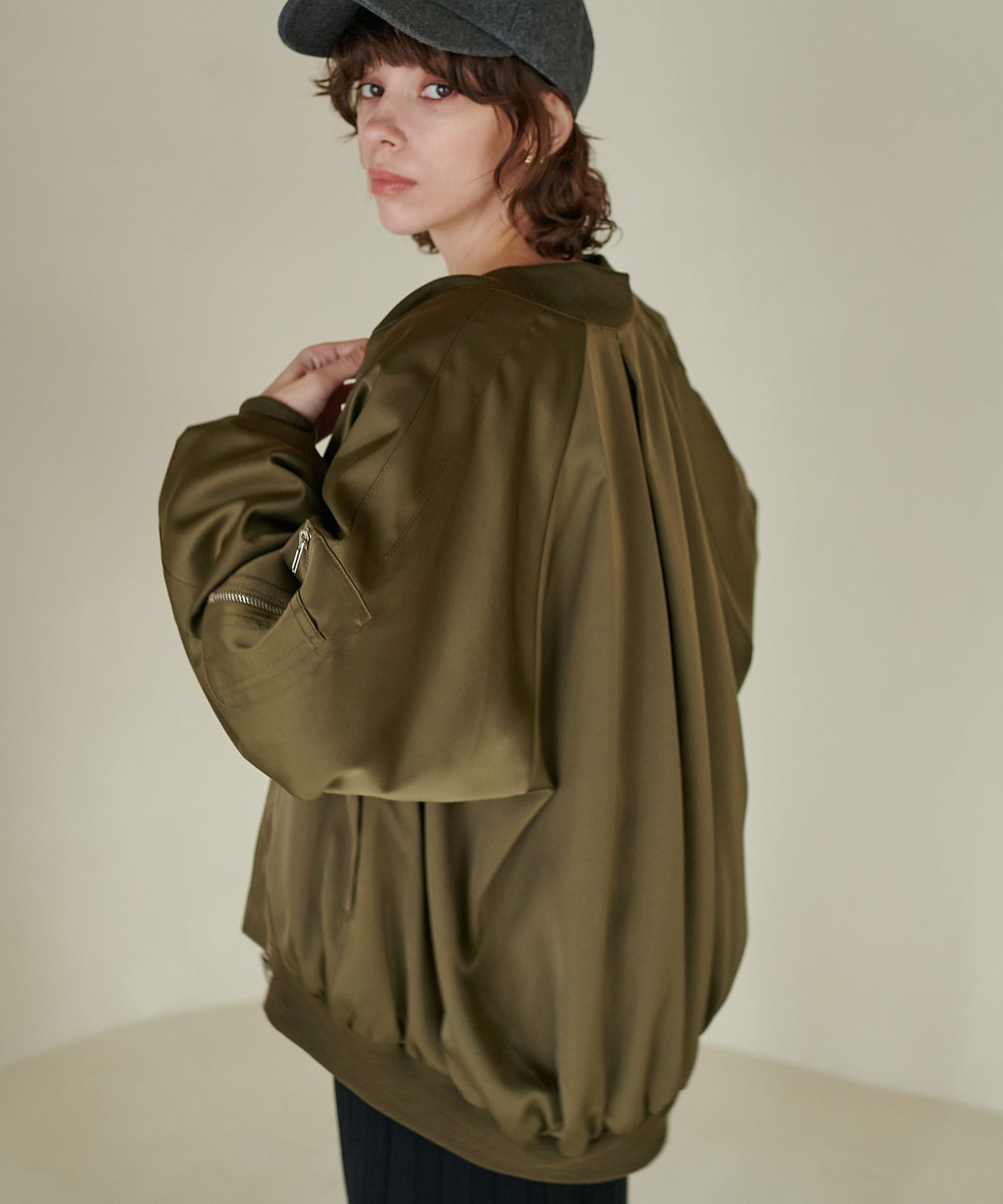 CHIGNON/シニヨン】サテンオーバーMA-1 | AND ON JIONE STORE