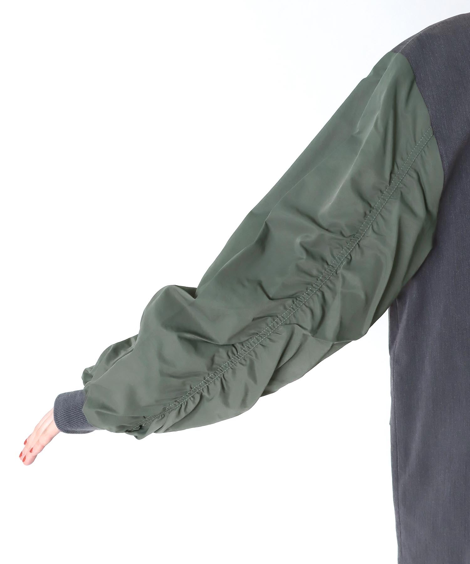 CHIGNON/シニヨン】セットアップ可能異素材ドッキングジャケット | AND