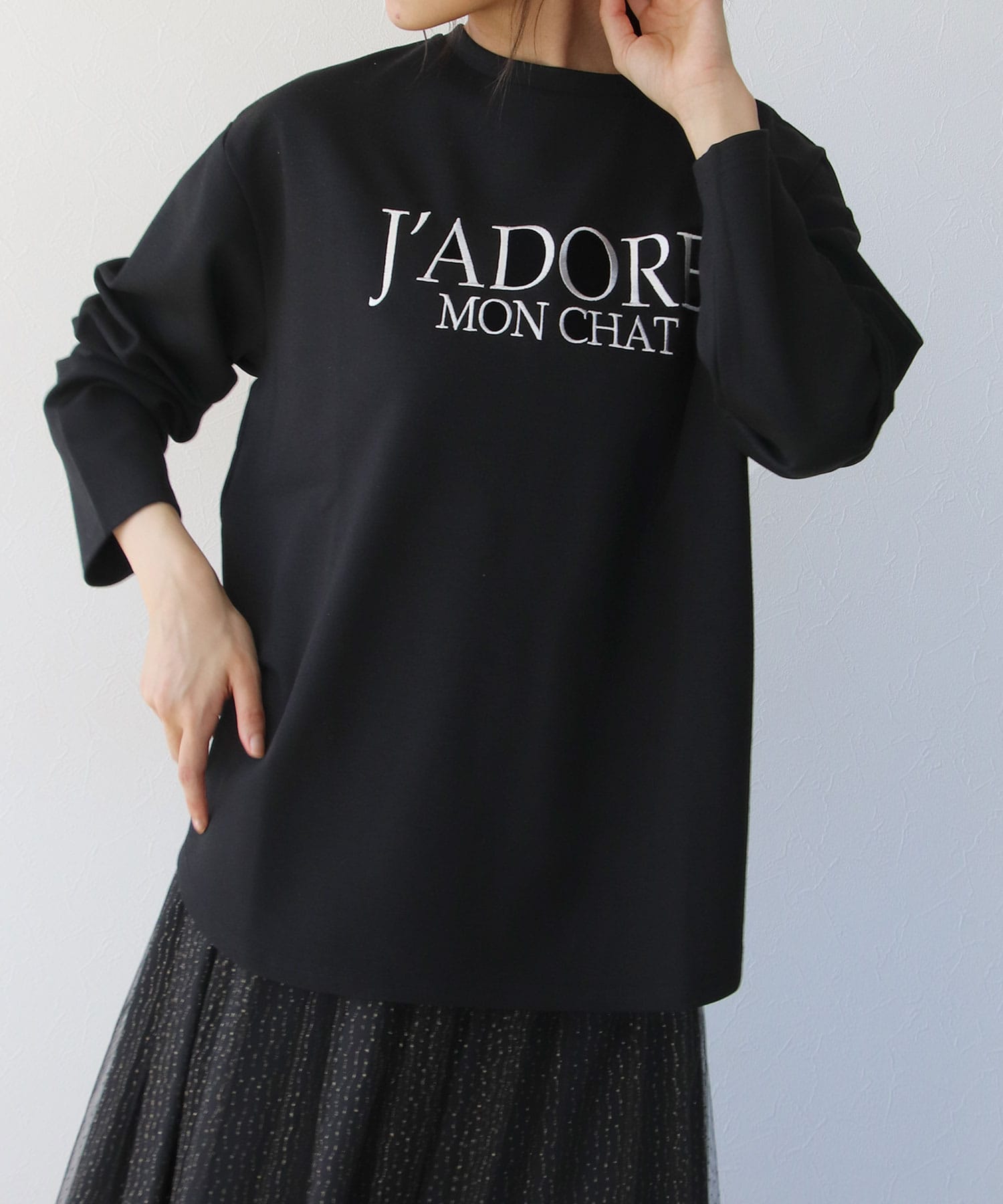 SUGAR ROSE /シュガーローズ】JADORE刺繍ロゴロングTシャツ | AND ON