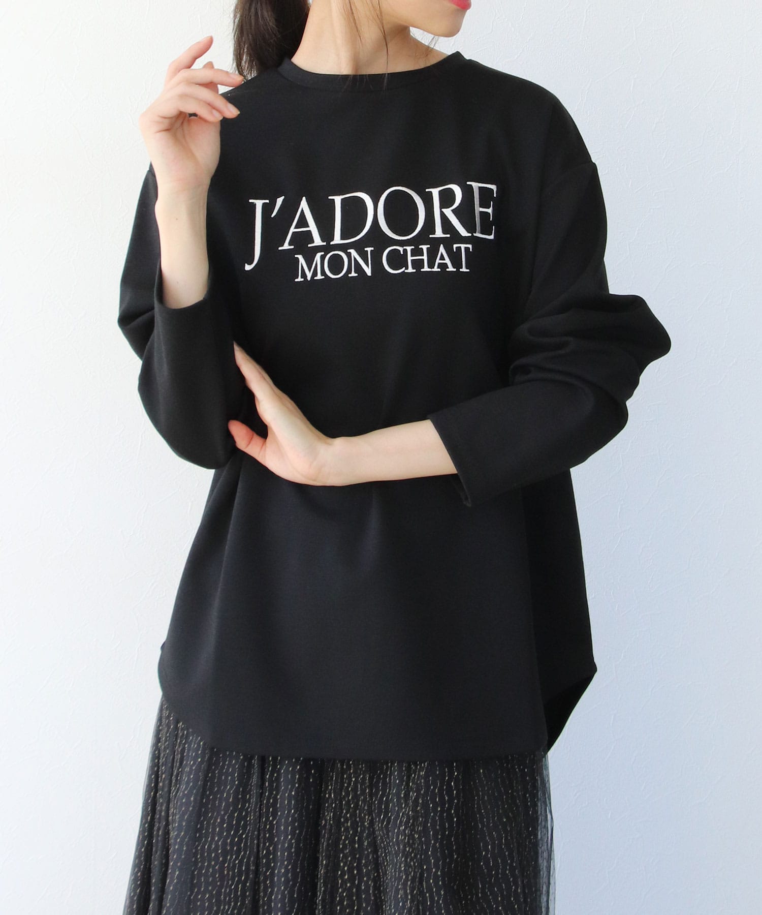 SUGAR ROSE /シュガーローズ】JADORE刺繍ロゴロングTシャツ | AND ON